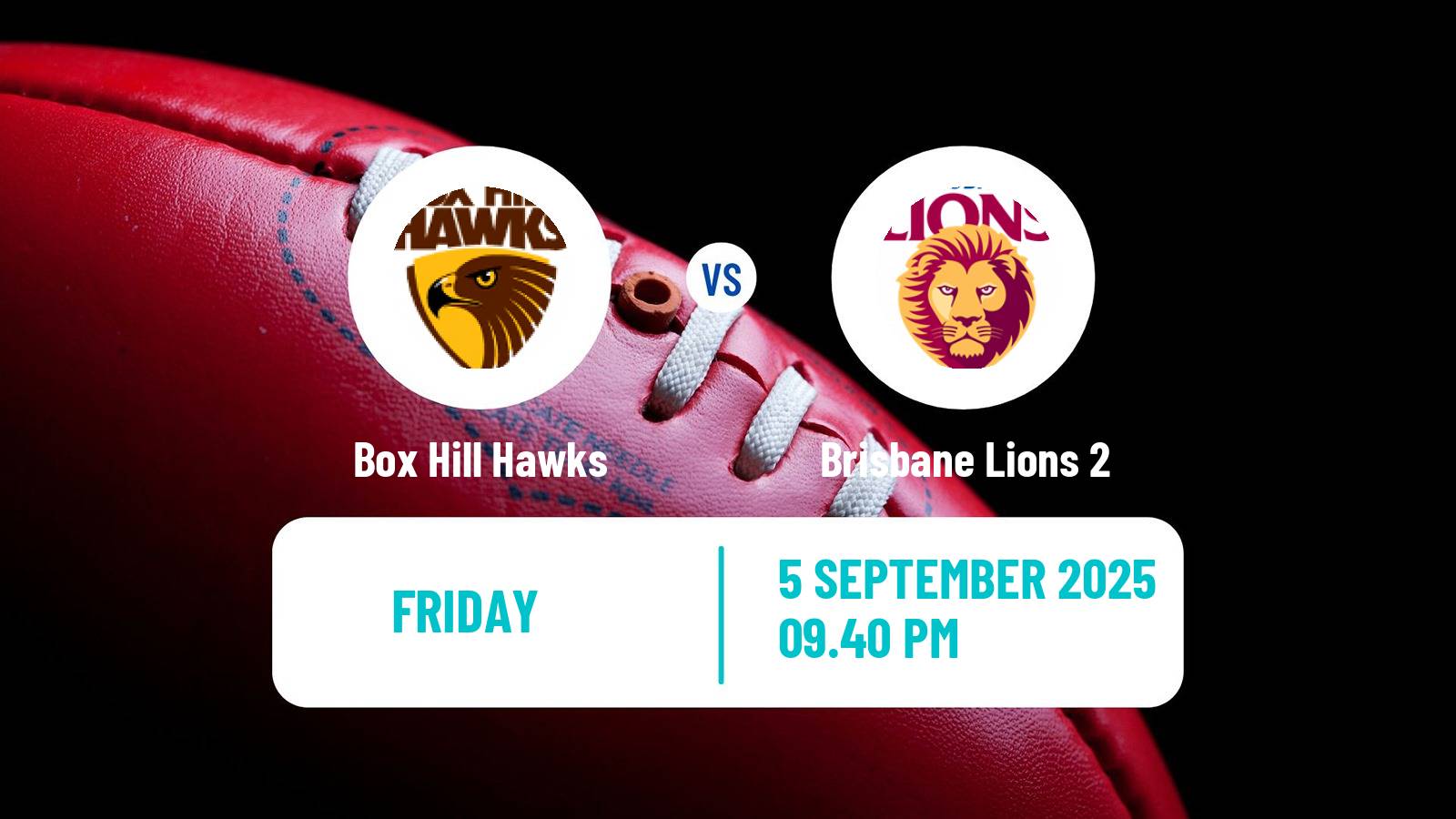 Aussie rules VFL Box Hill Hawks - Brisbane Lions 2