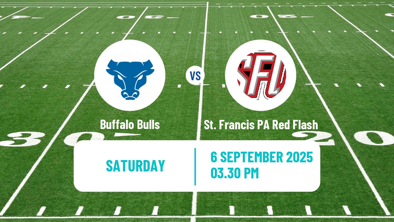 American football NCAA College Football Buffalo Bulls - St. Francis PA Red Flash