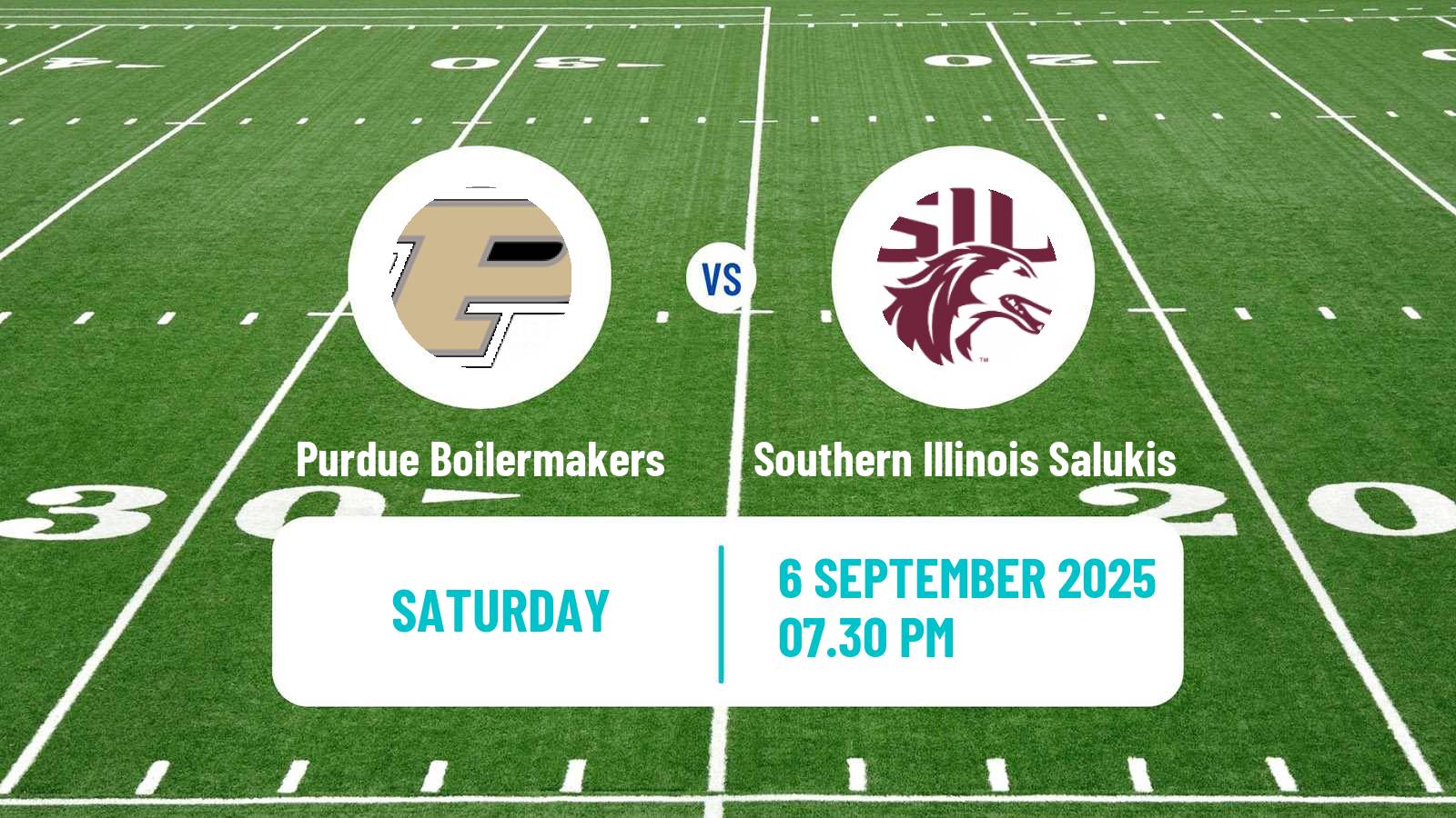 American football NCAA College Football Purdue Boilermakers - Southern Illinois Salukis