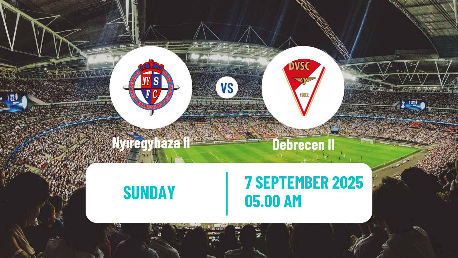 Football Hungarian NB III Northeast Nyíregyháza II - Debrecen II