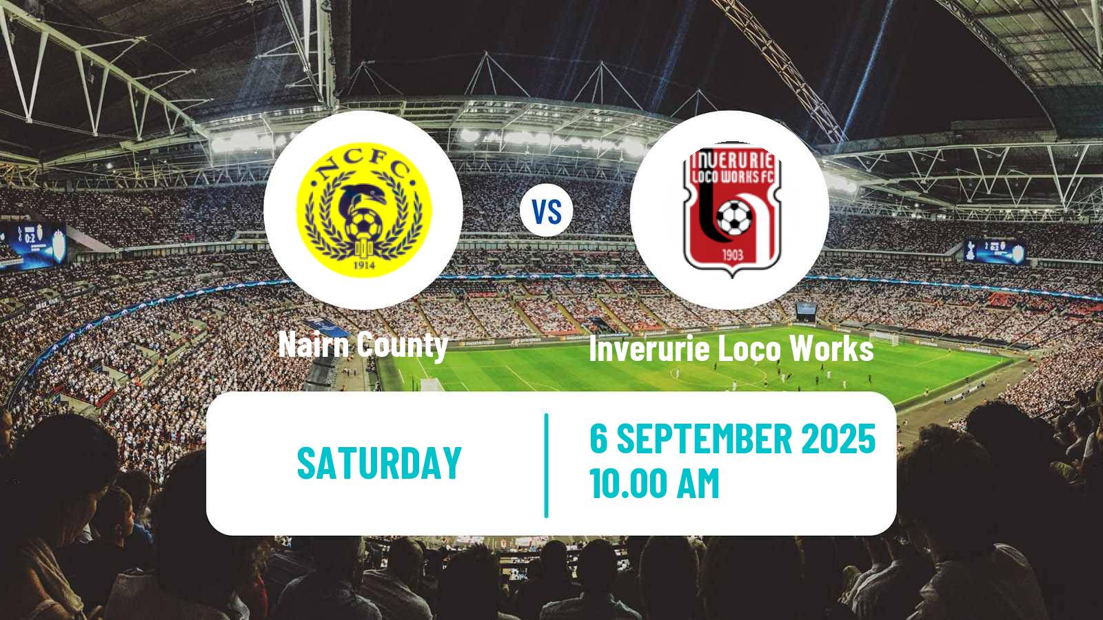 Football Scottish Highland League Nairn County - Inverurie Loco Works