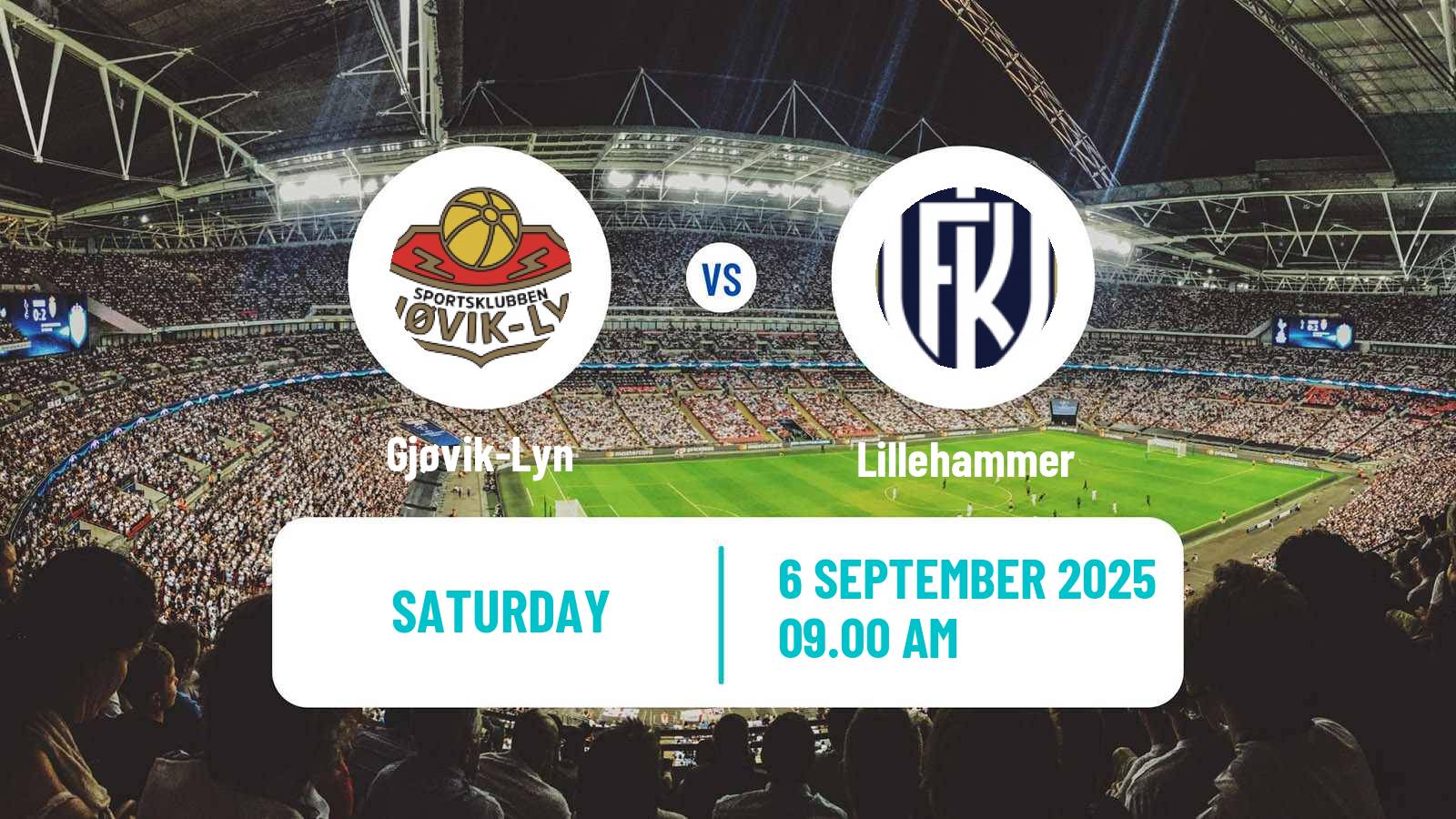 Football Norwegian Division 3 - Group 3 Gjøvik-Lyn - Lillehammer