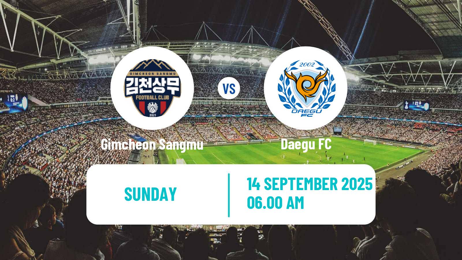 Football South Korean K-League 1 Gimcheon Sangmu - Daegu