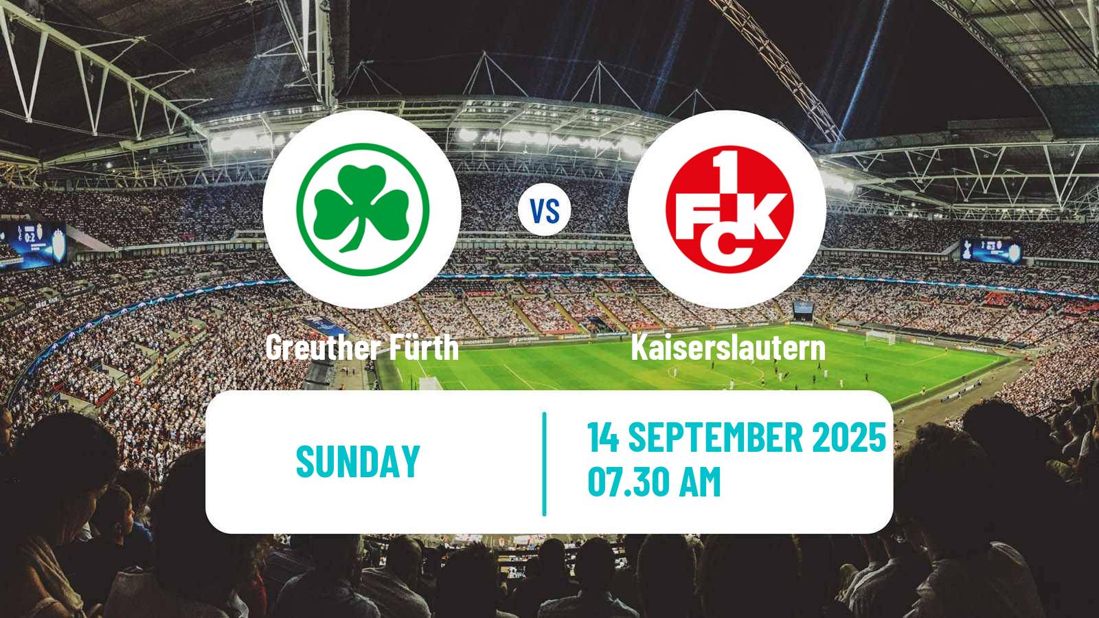 Football German 2 Bundesliga Greuther Fürth - Kaiserslautern