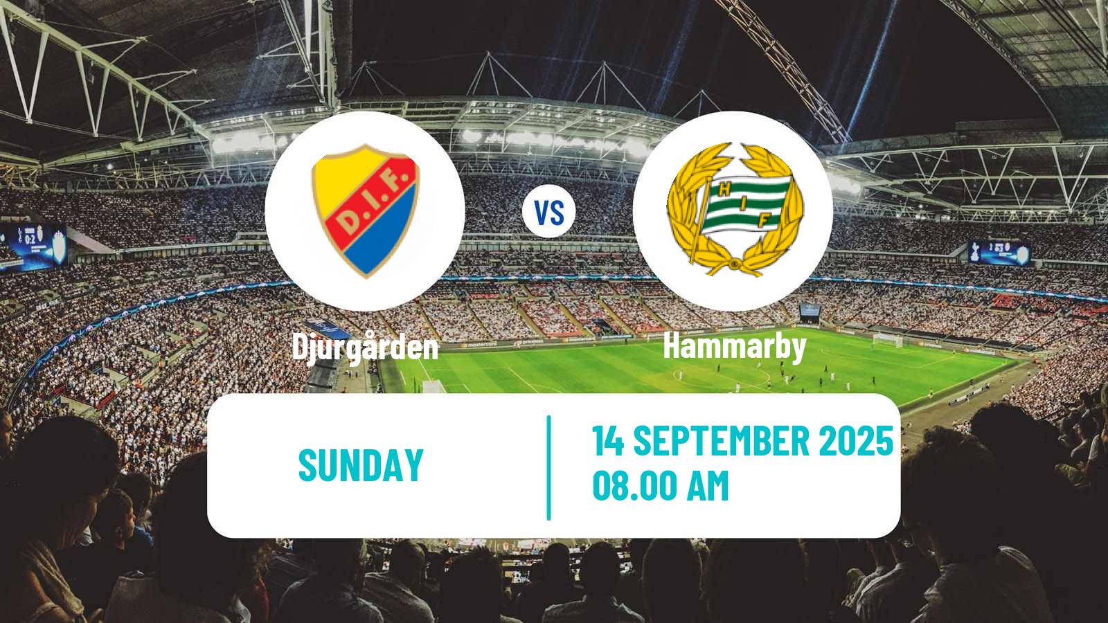 Football Swedish Allsvenskan Djurgården - Hammarby