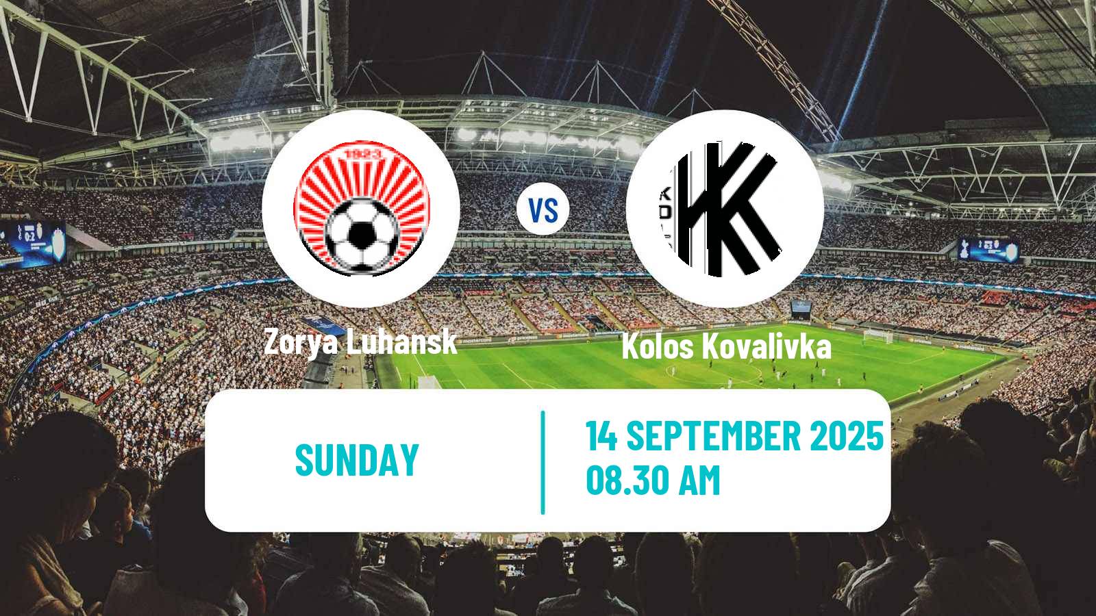 Football Ukrainian Premier League Zorya Luhansk - Kolos Kovalivka