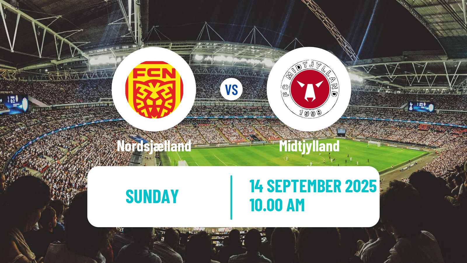 Football Danish Superliga Nordsjælland - Midtjylland