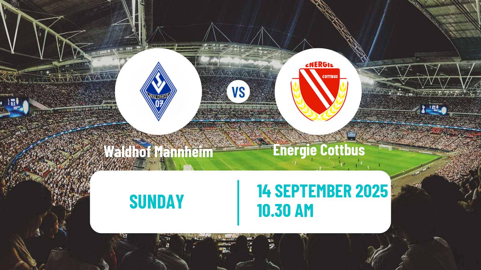 Football German 3 Bundesliga Waldhof Mannheim - Energie Cottbus