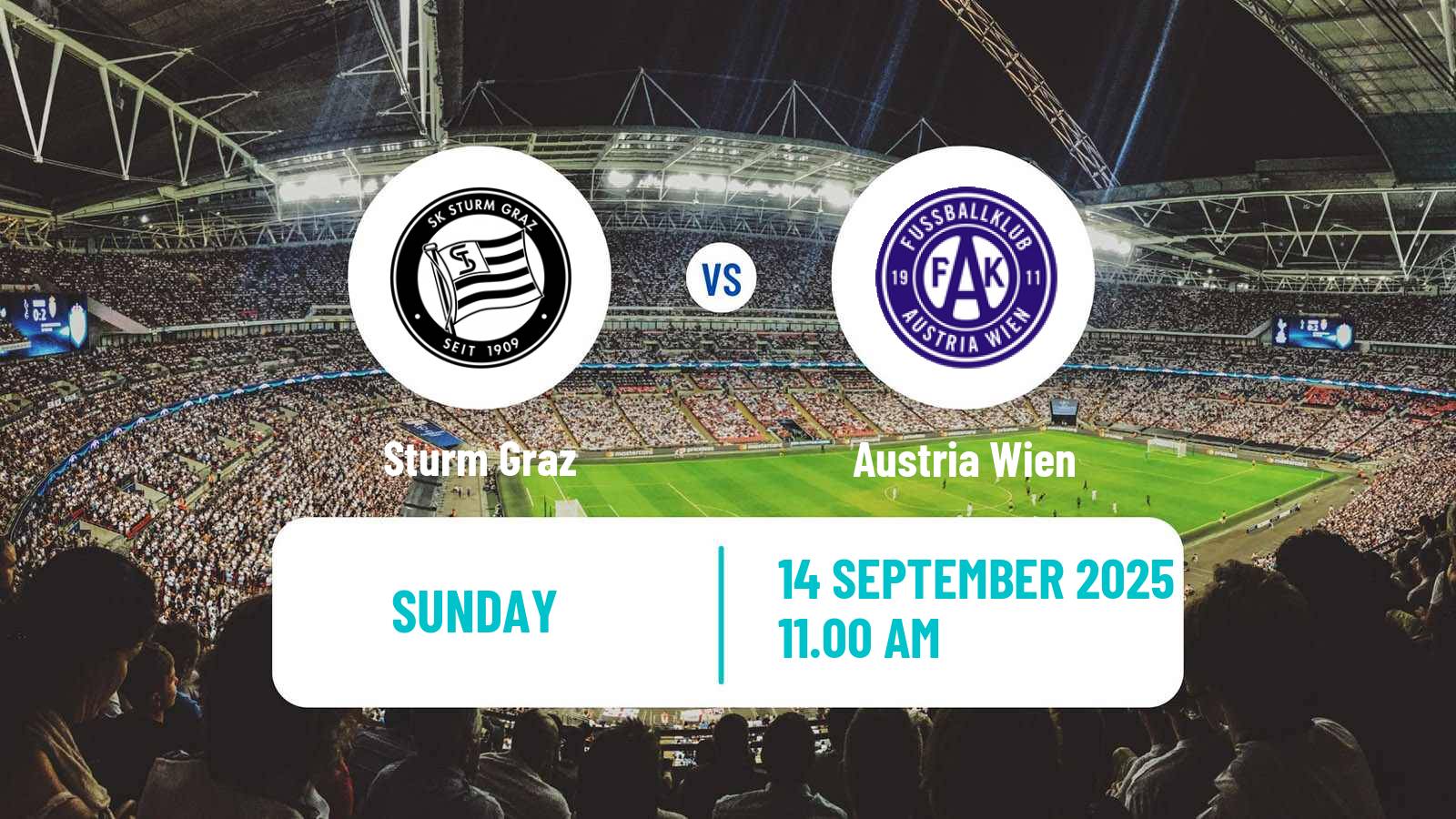 Football Austrian Bundesliga Sturm Graz - Austria Wien