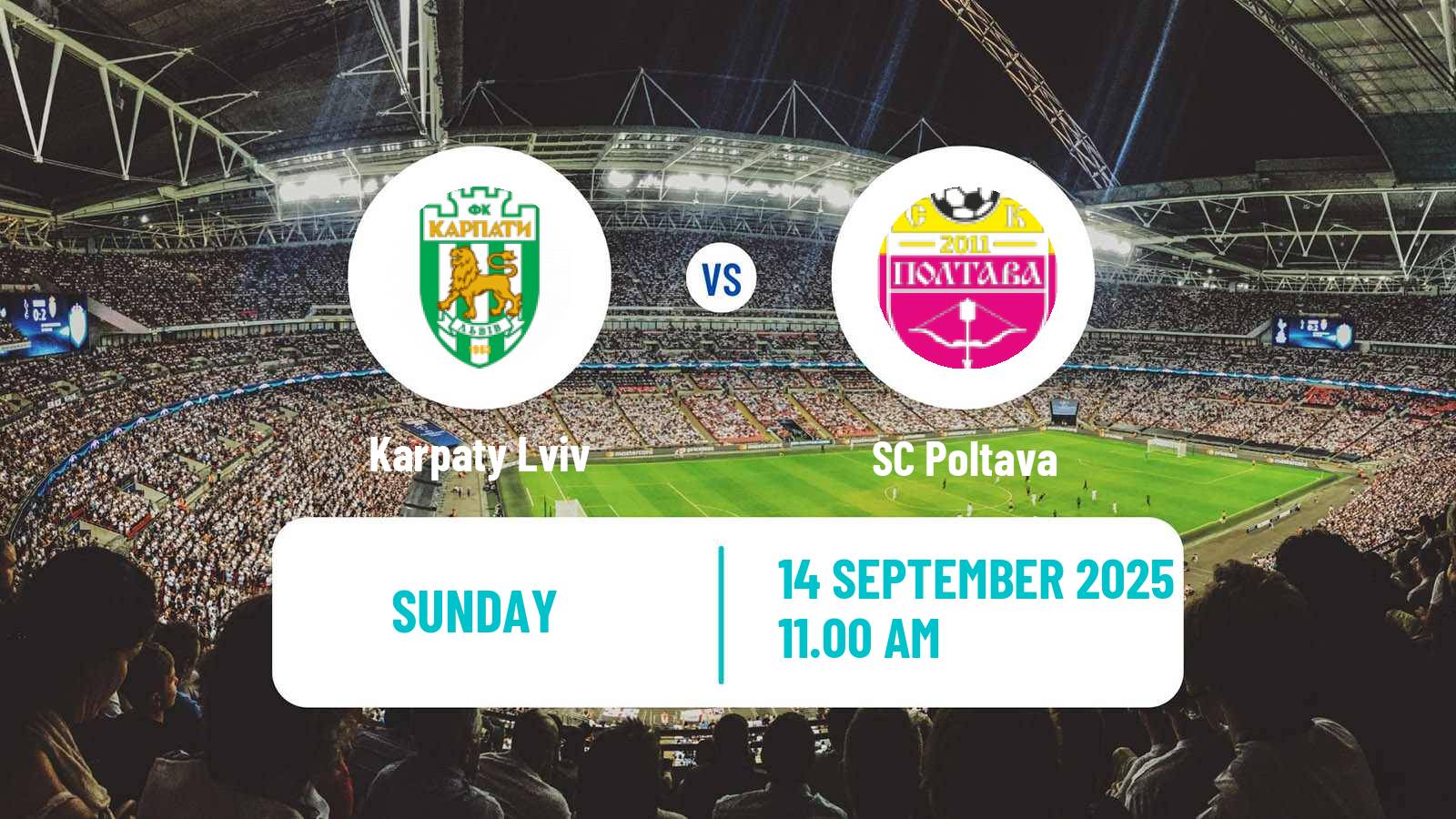 Football Ukrainian Premier League Karpaty Lviv - Poltava