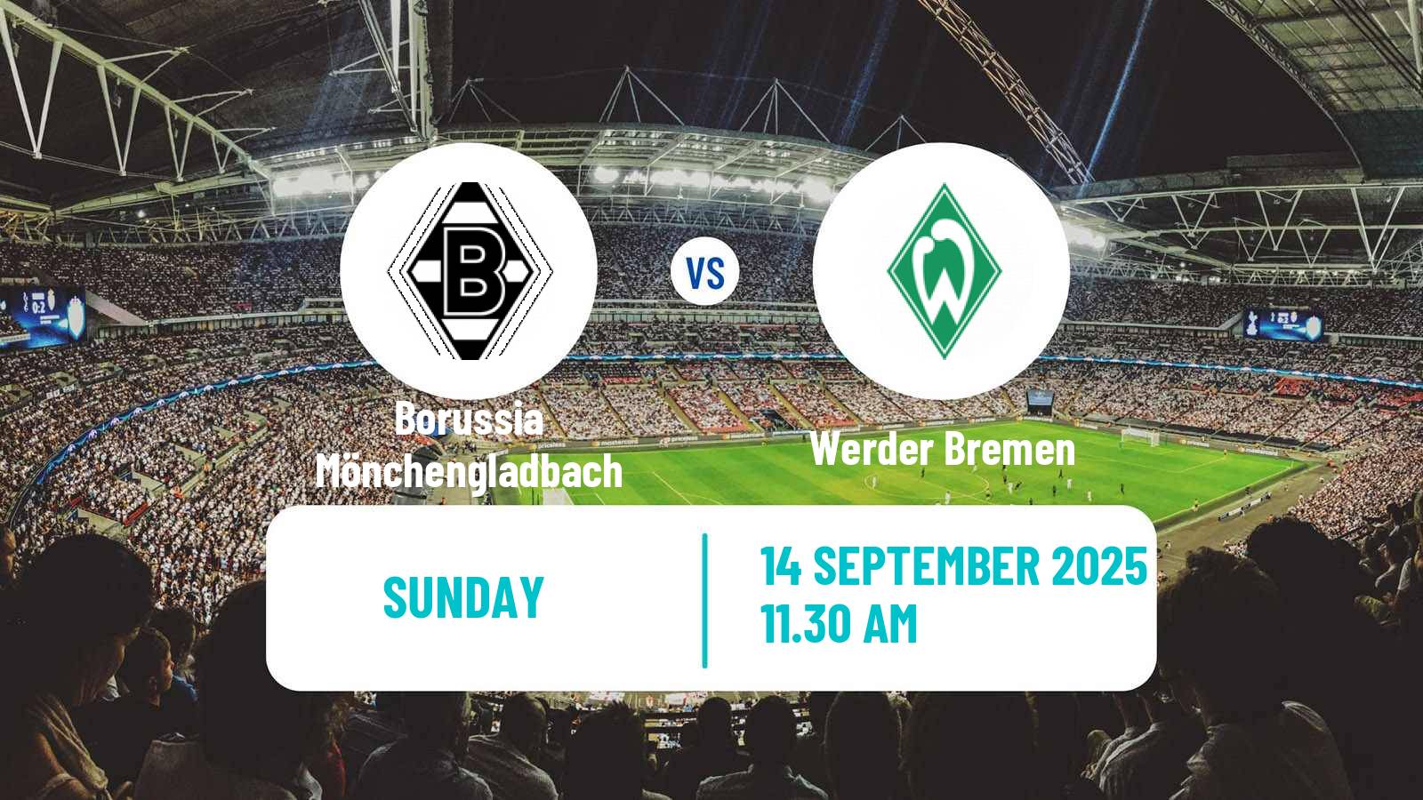 Football German Bundesliga Borussia Mönchengladbach - Werder Bremen