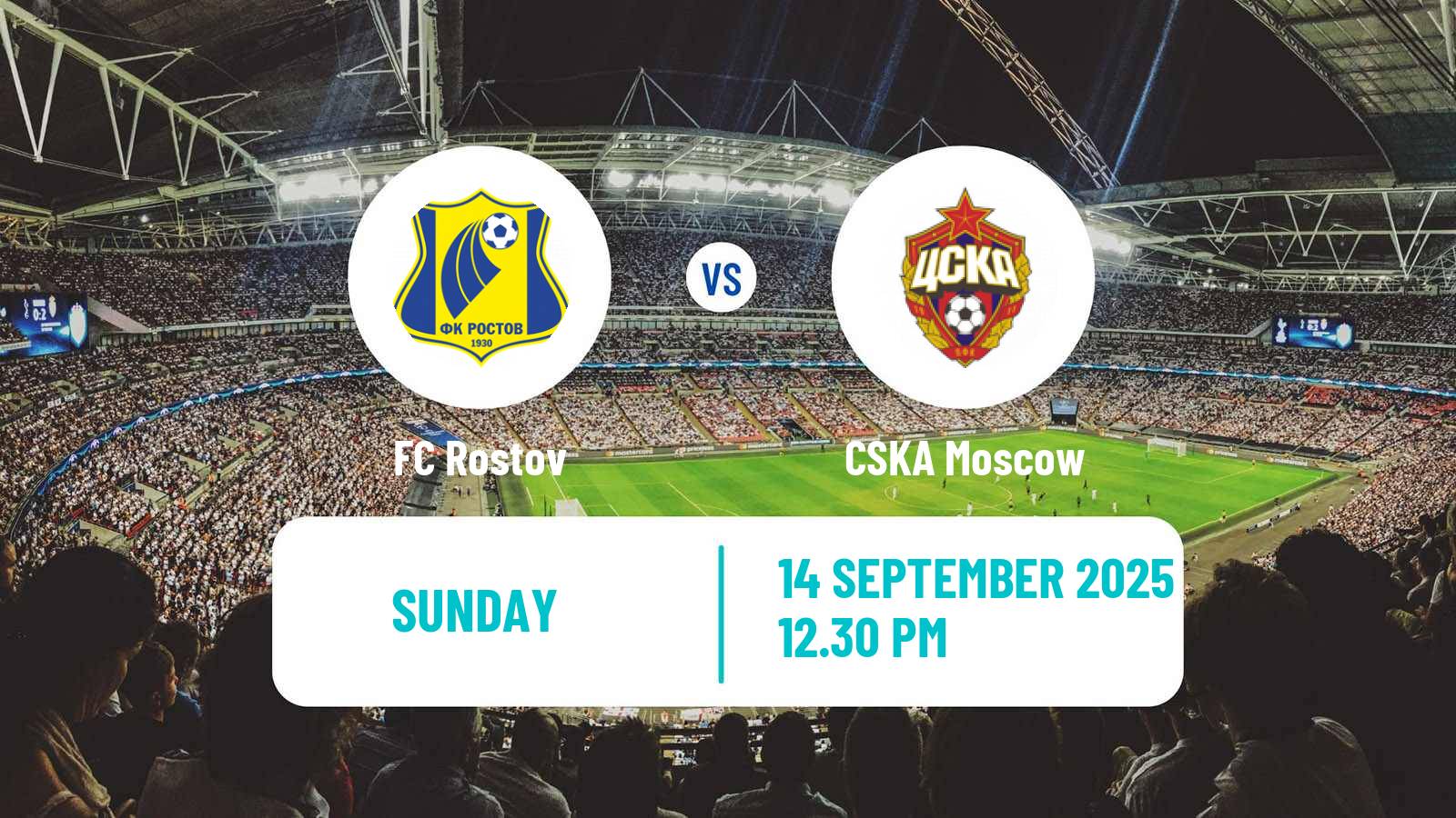 Football Russian Premier League Rostov - CSKA Moscow