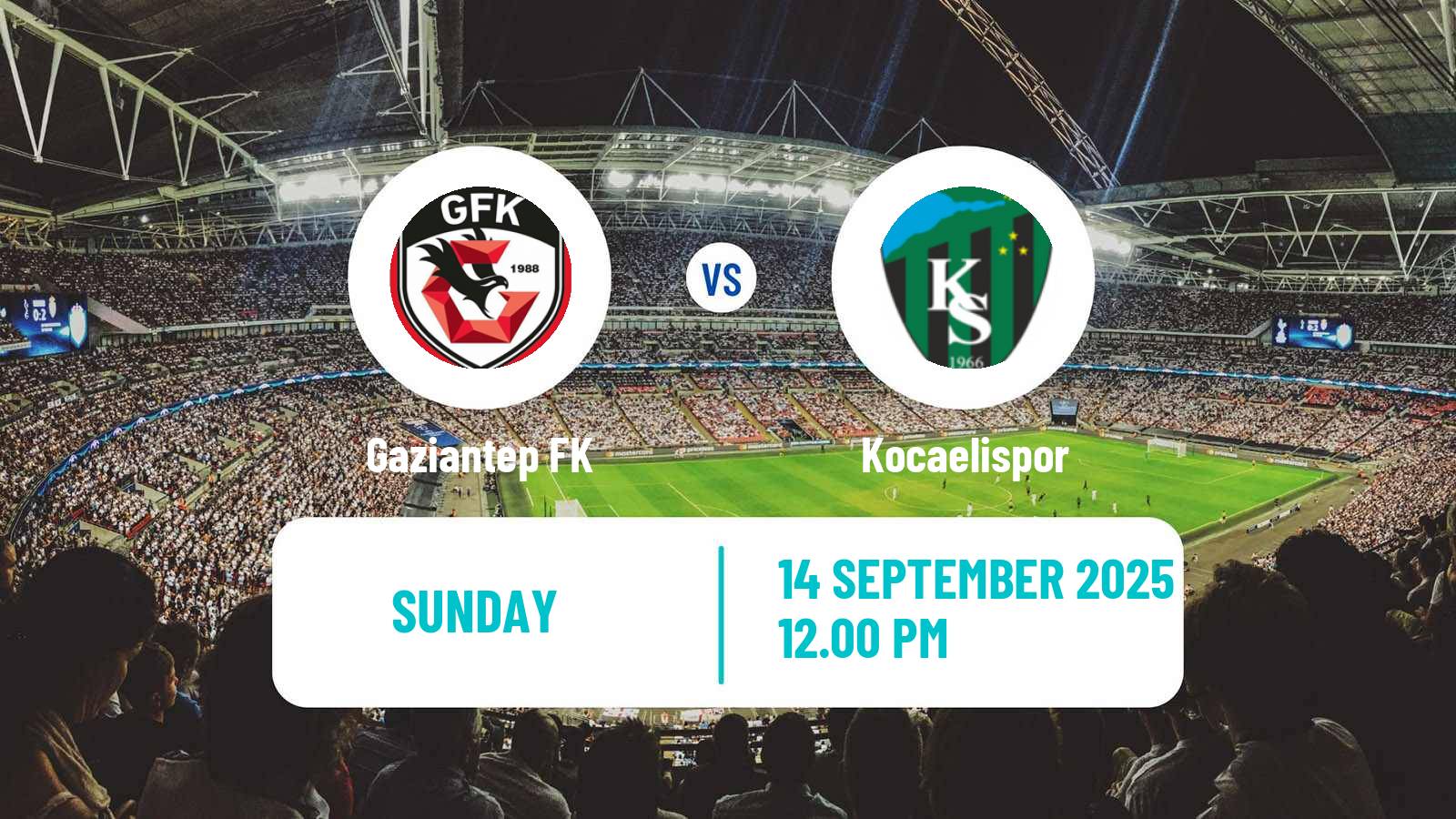 Football Turkish Super League Gaziantep - Kocaelispor