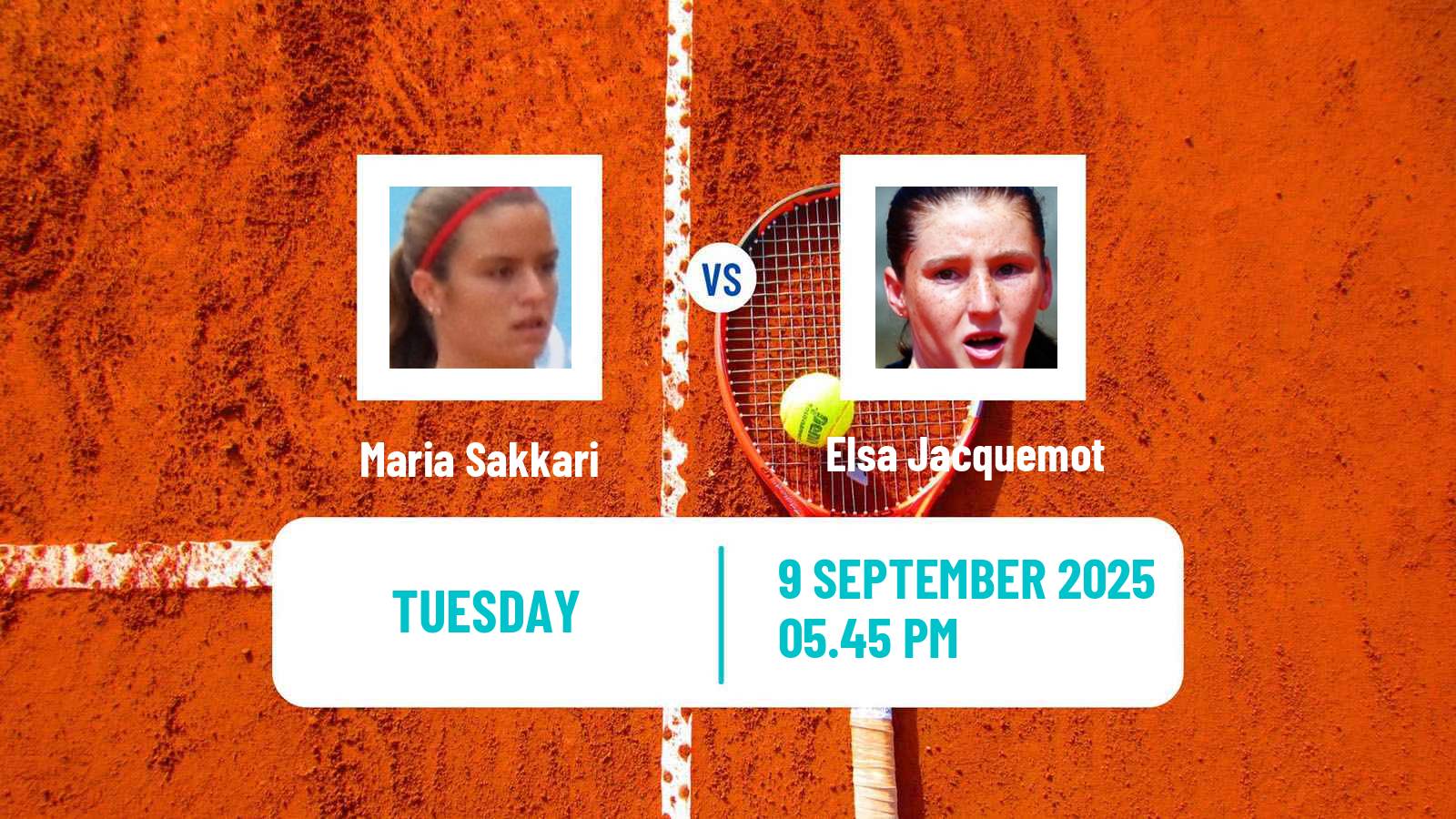 Tennis WTA Guadalajara Maria Sakkari - Elsa Jacquemot