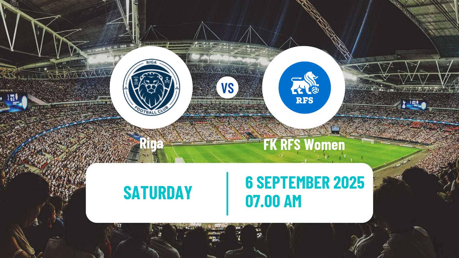 Football Latvian 1 Liga Women Riga - RFS
