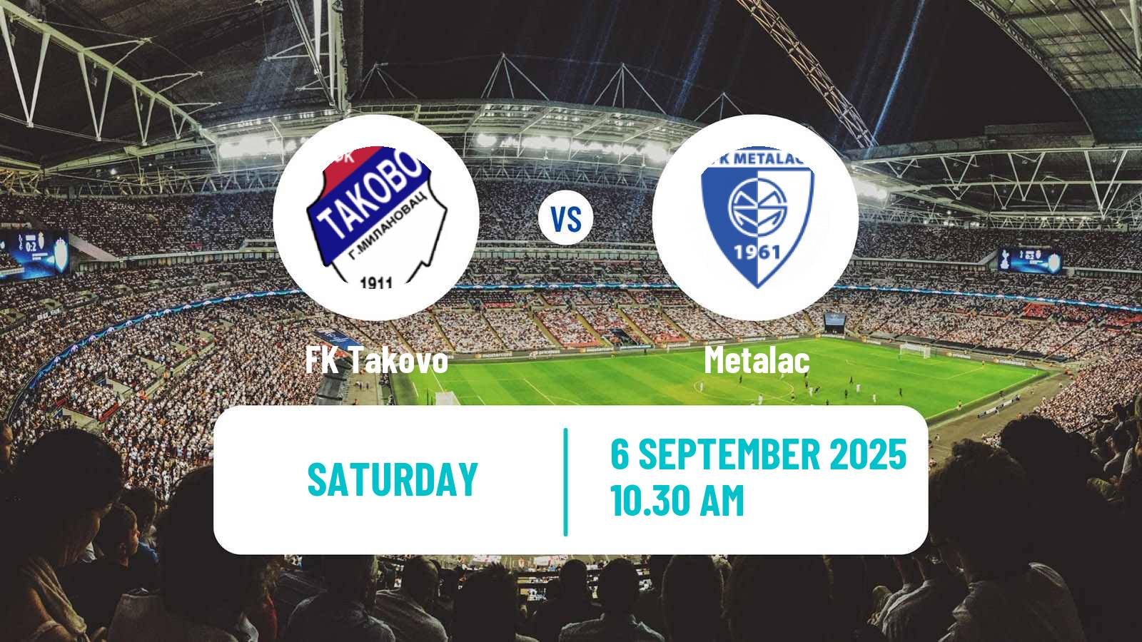 Football Serbian Srpska Liga - West Takovo - Metalac