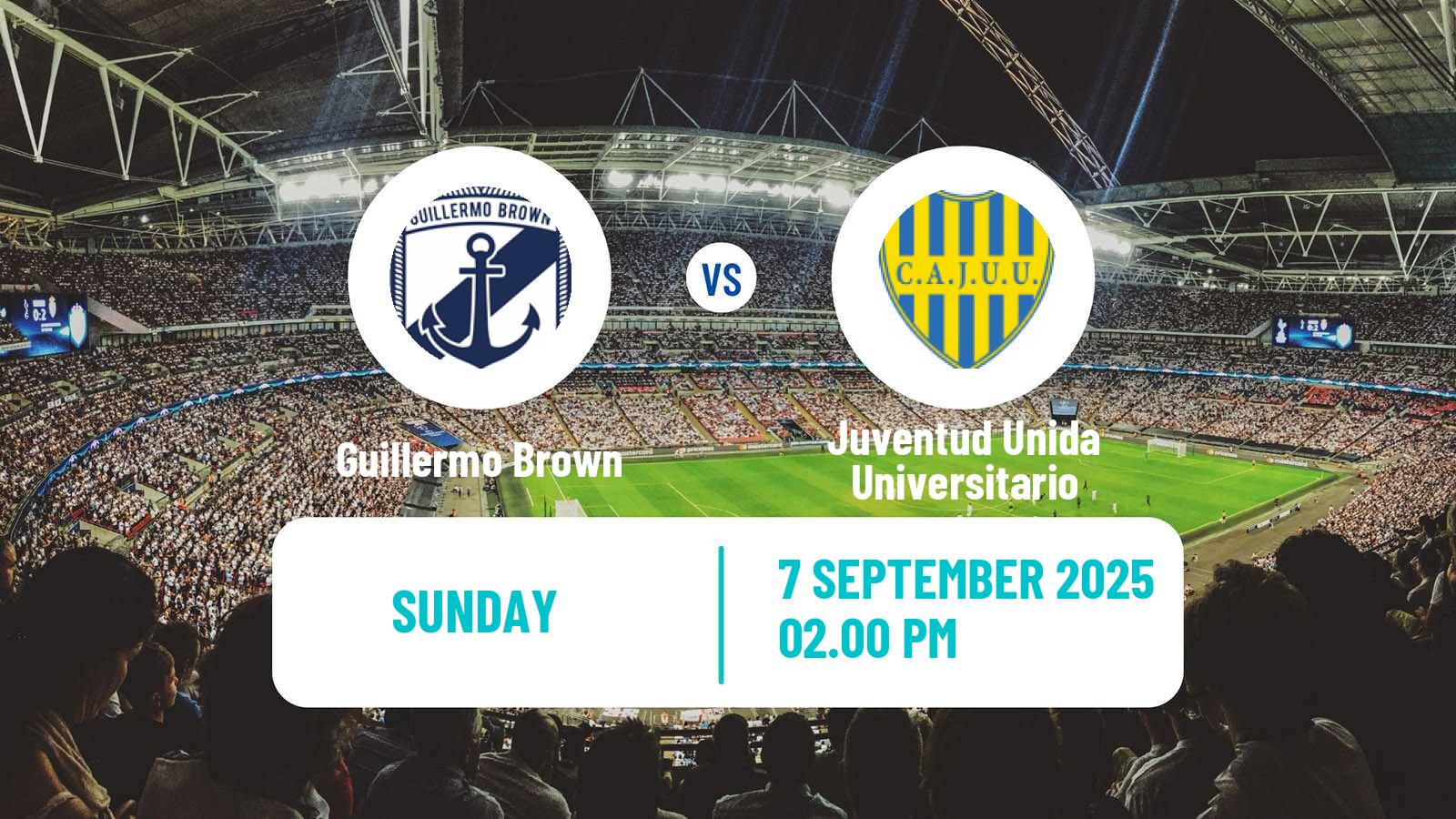 Football Argentinian Torneo Federal Guillermo Brown - Juventud Unida Universitario