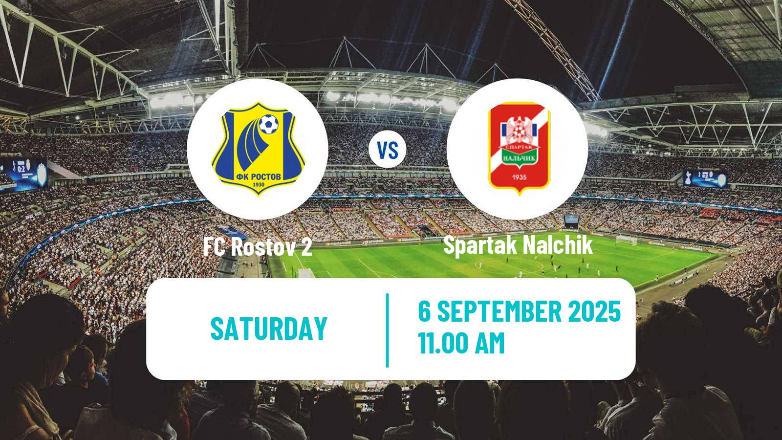 Football FNL 2 Division B Group 1 Rostov 2 - Spartak Nalchik