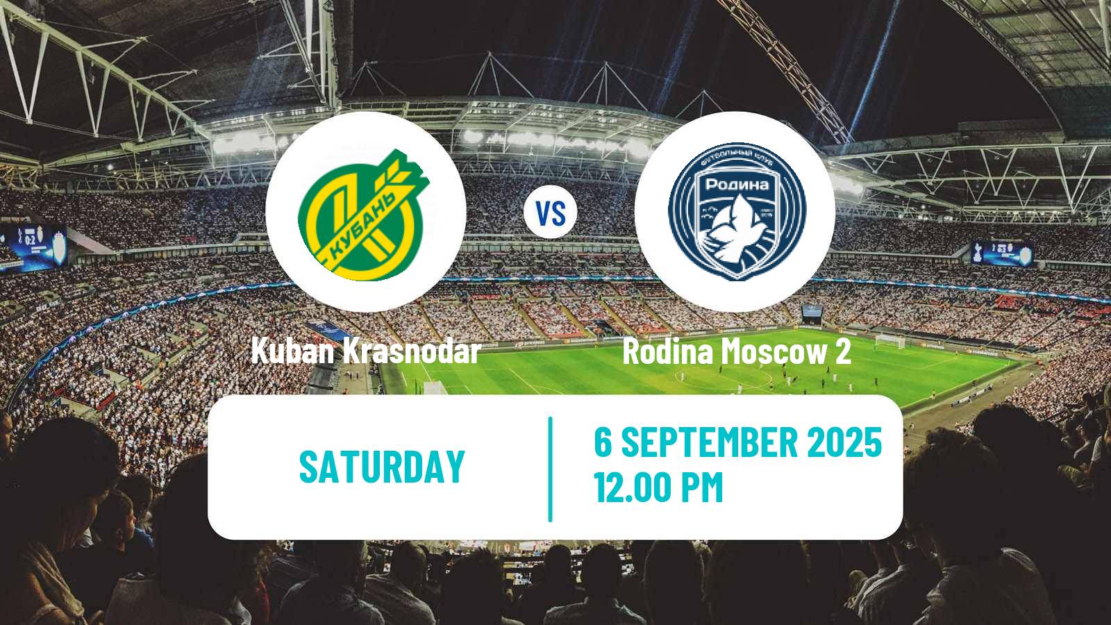 Football Russian FNL 2 Division A Silver Kuban Krasnodar - Rodina Moscow 2