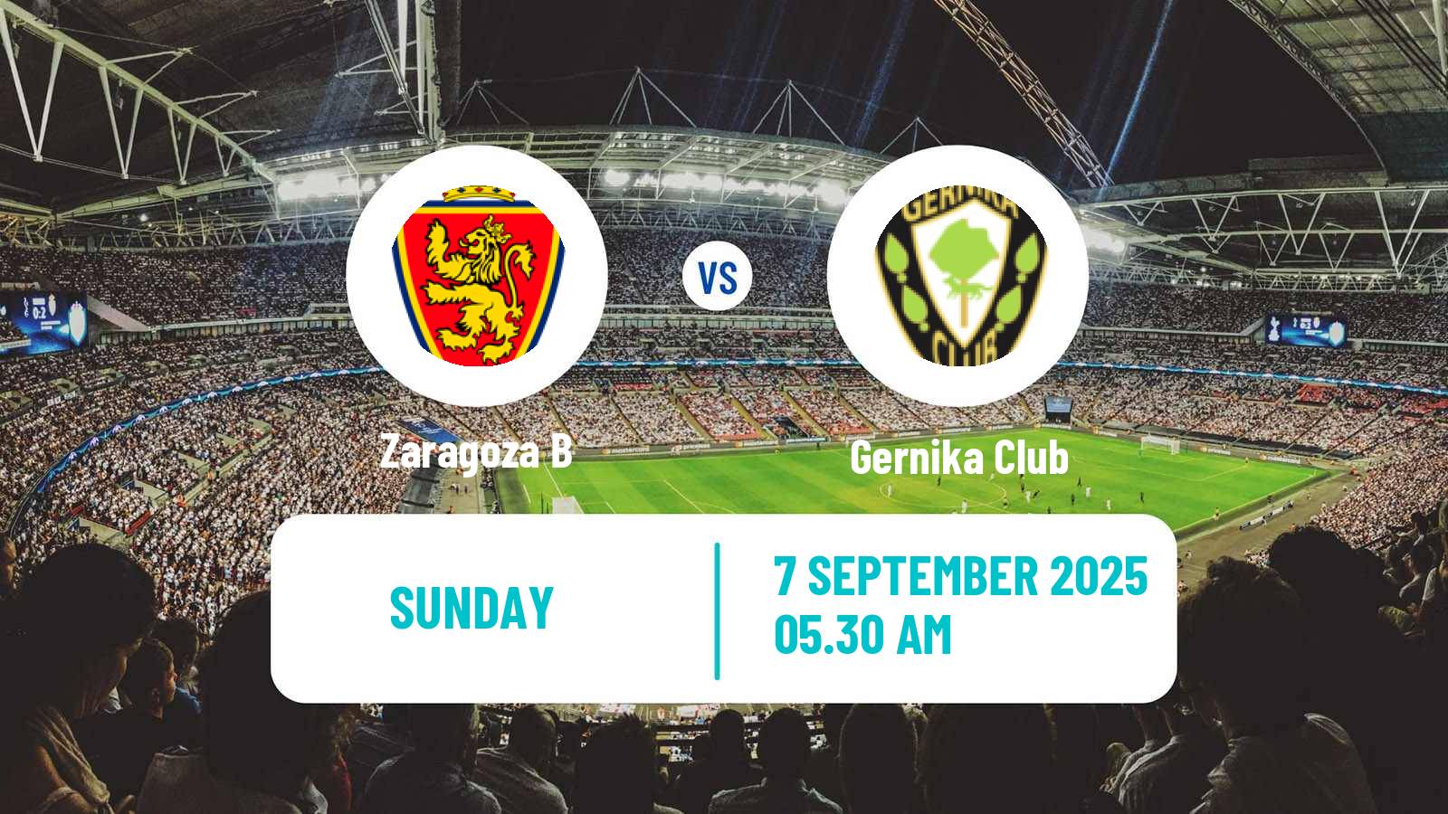 Football Spanish Segunda RFEF - Group 2 Zaragoza B - Gernika