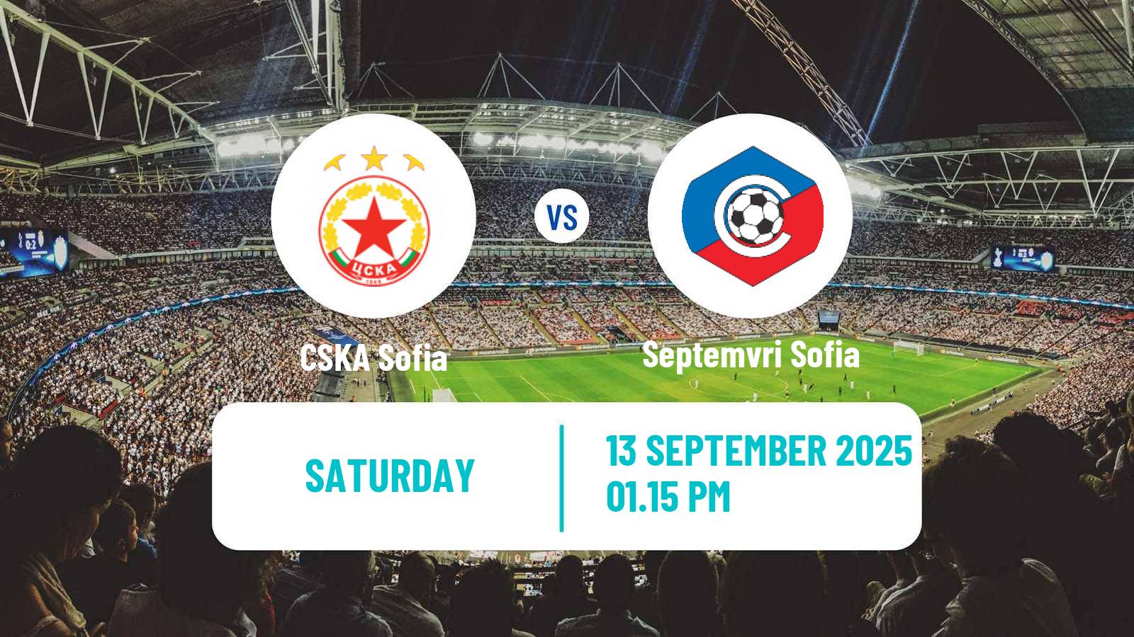 Football Bulgarian Parva Liga CSKA Sofia - Septemvri Sofia