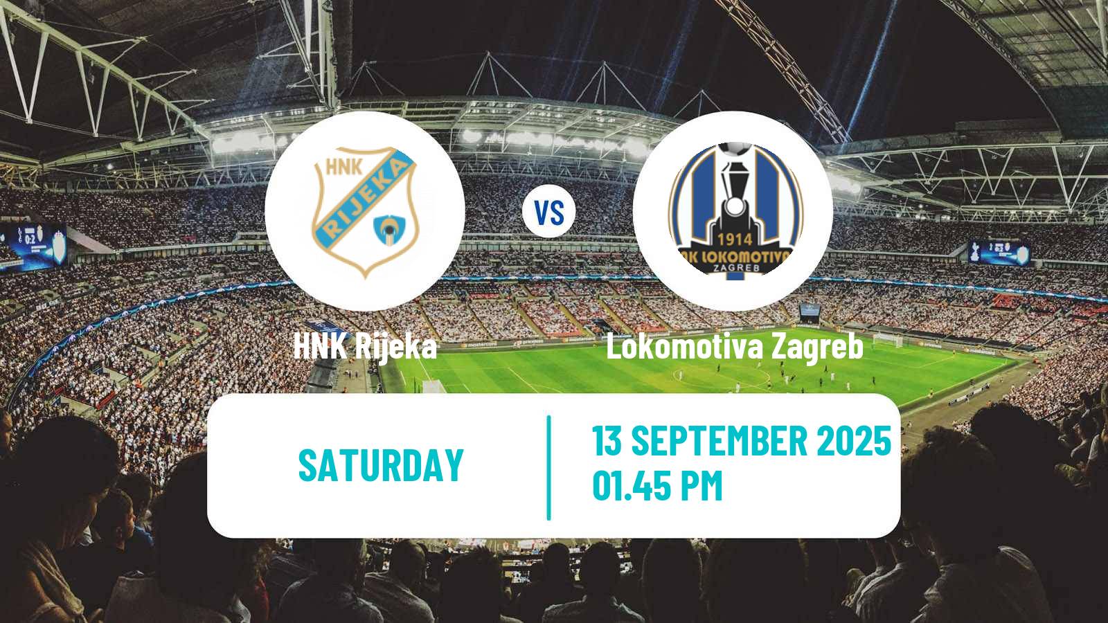 Football Croatian HNL Rijeka - Lokomotiva Zagreb