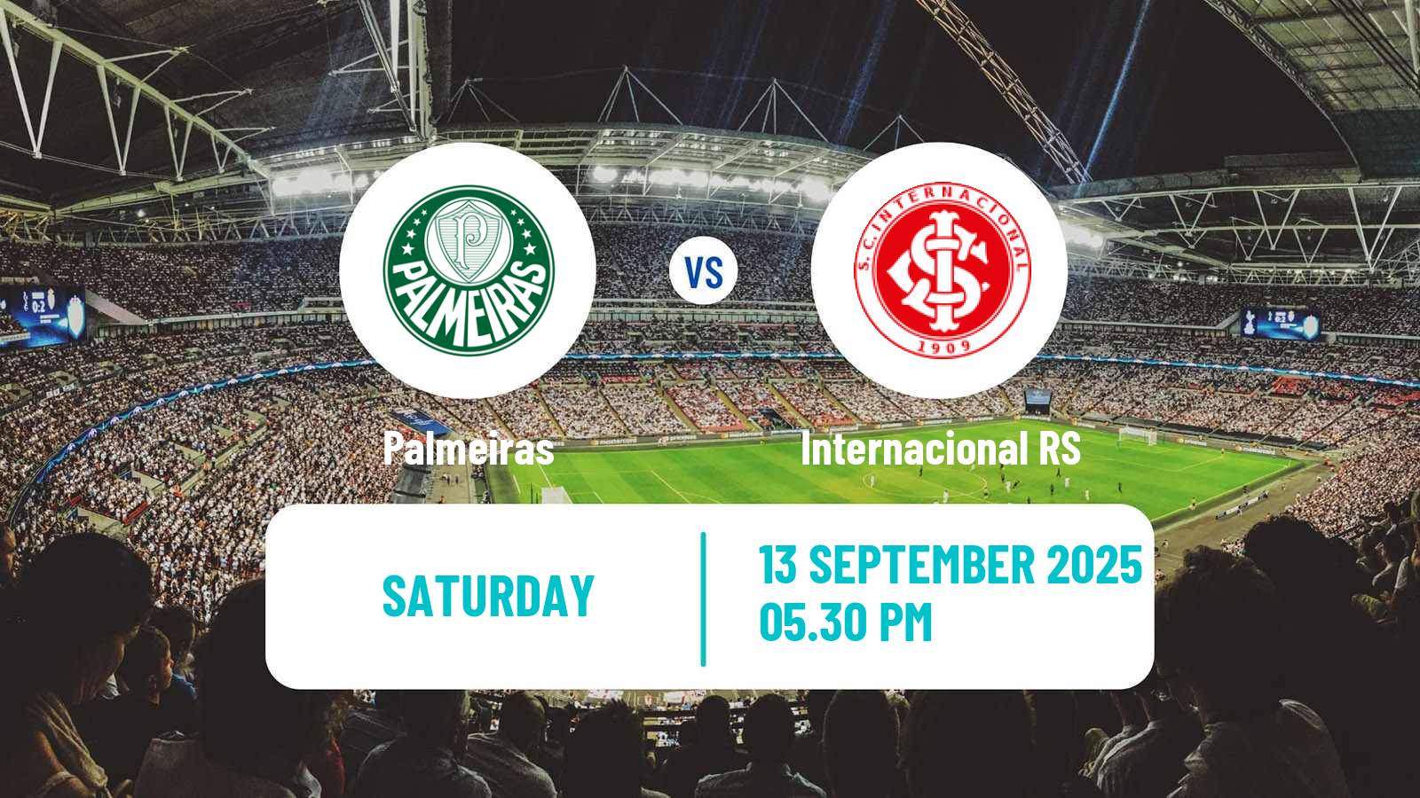 Football Brazilian Serie A Palmeiras - Internacional RS