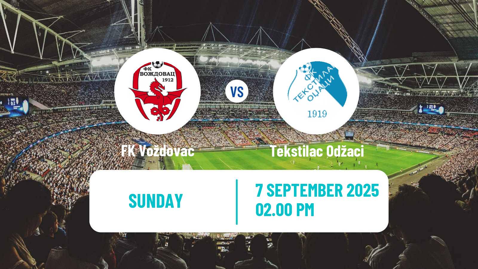Football Serbian Prva Liga Voždovac - Tekstilac Odžaci