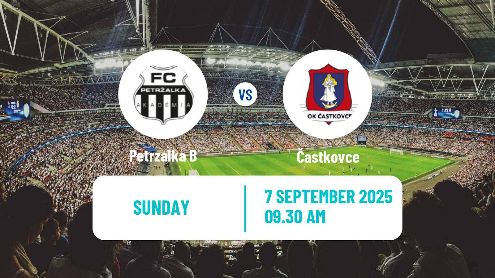 Football Slovak 3 Liga West Petrzalka B - Častkovce