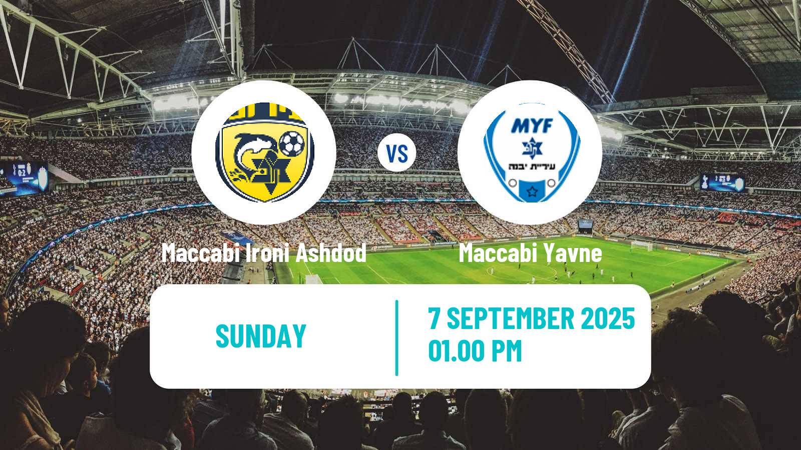 Football Israeli Liga Alef South Maccabi Ironi Ashdod - Maccabi Yavne