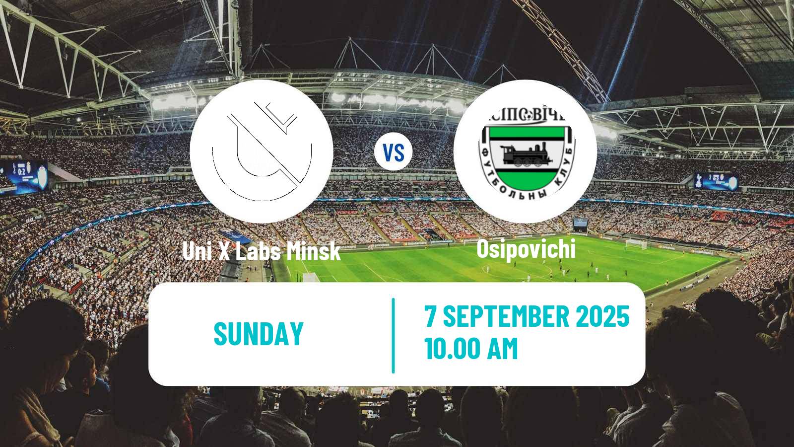 Football Belarusian Pershaya Liga Uni X Labs Minsk - Osipovichi