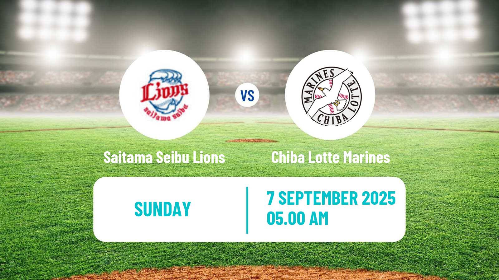 Baseball NPB Saitama Seibu Lions - Chiba Lotte Marines