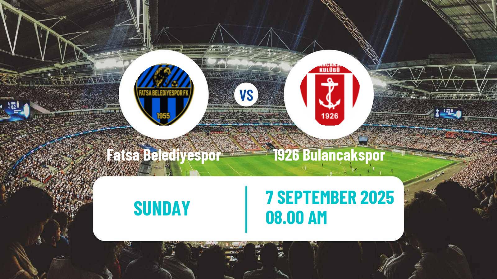 Football Turkish 3 Lig Group 3 Fatsa Belediyespor - 1926 Bulancakspor