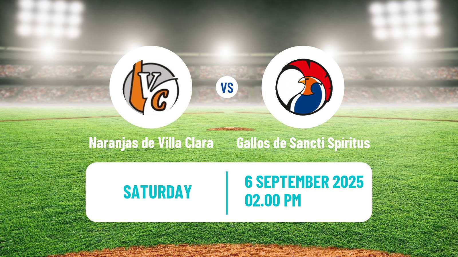 Baseball Cuba Serie Nacional Baseball Naranjas de Villa Clara - Gallos de Sancti Spíritus