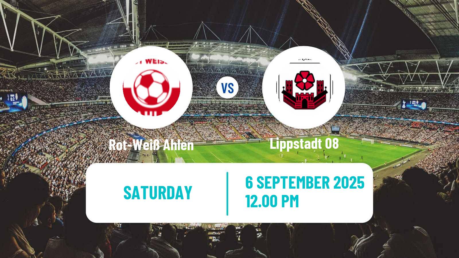 Football German Oberliga Westfalen Rot-Weiß Ahlen - Lippstadt 08