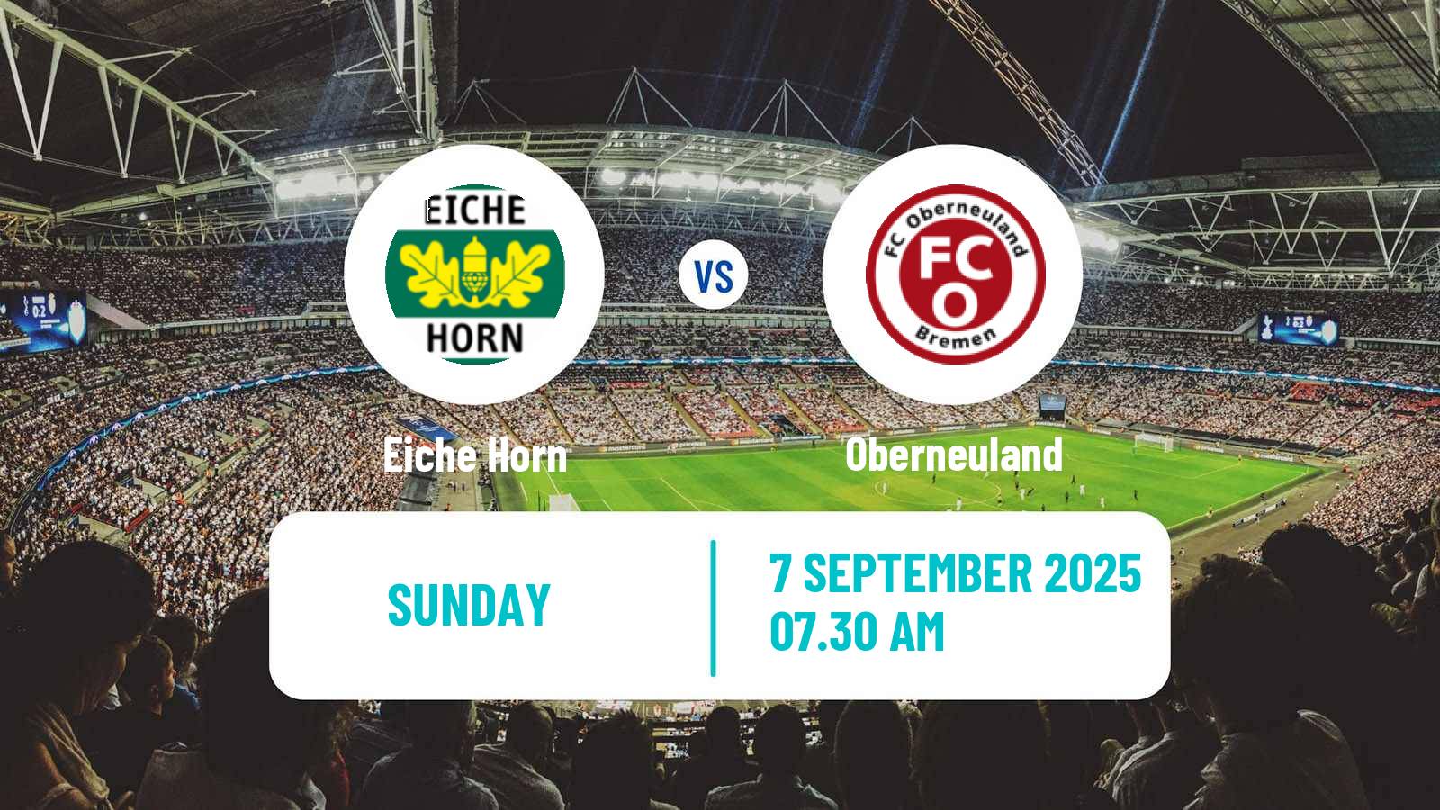 Football German Oberliga Bremen Eiche Horn - Oberneuland