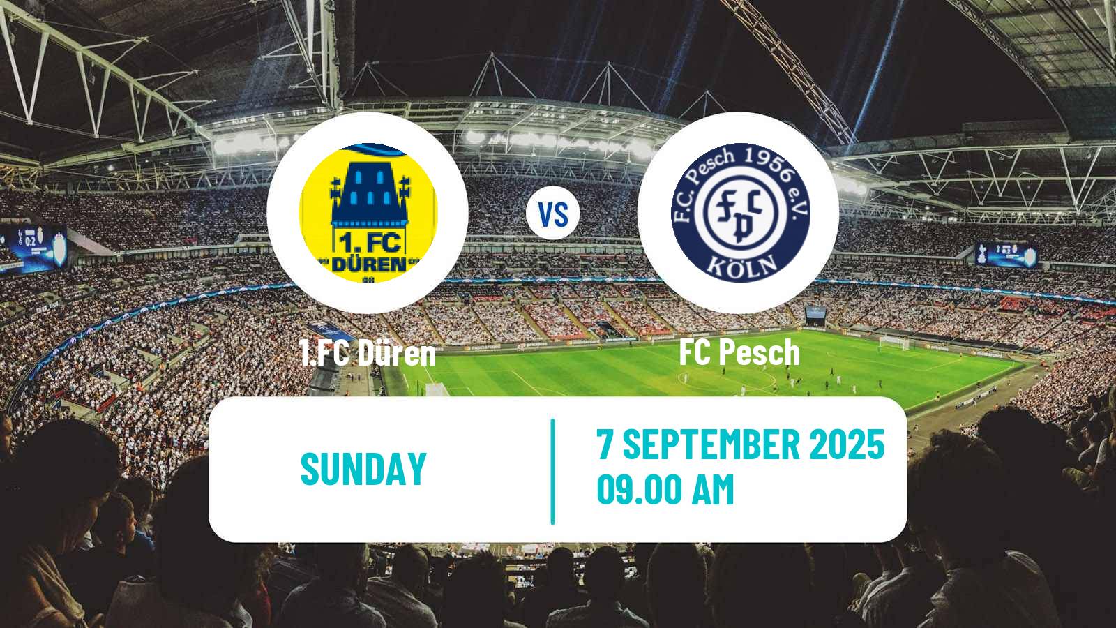 Football German Oberliga Mittelrhein Düren - Pesch