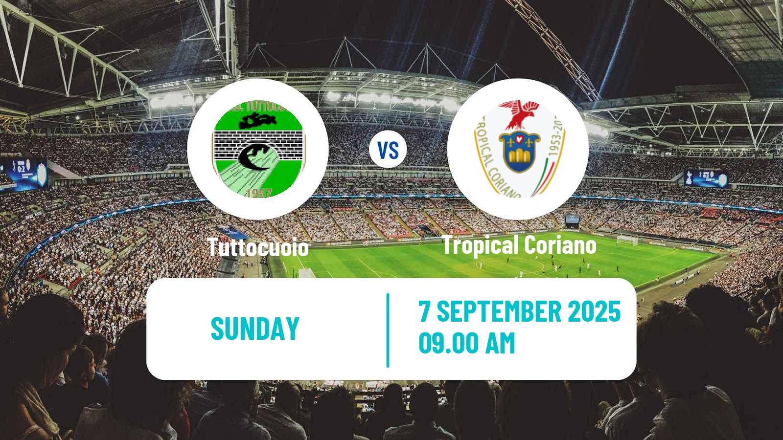Football Italian Serie D - Group D Tuttocuoio - Tropical Coriano