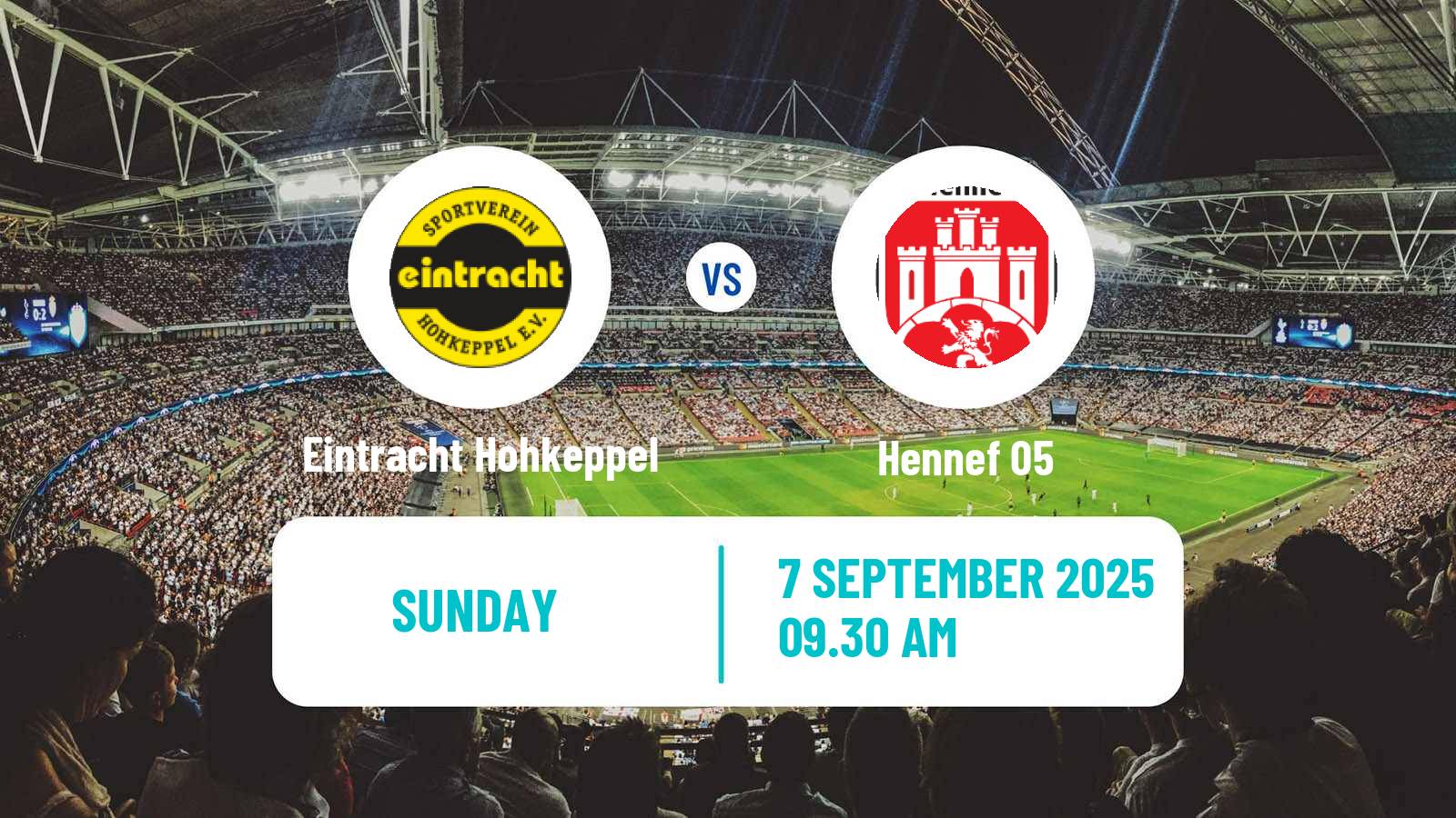 Football German Oberliga Mittelrhein Eintracht Hohkeppel - Hennef 05