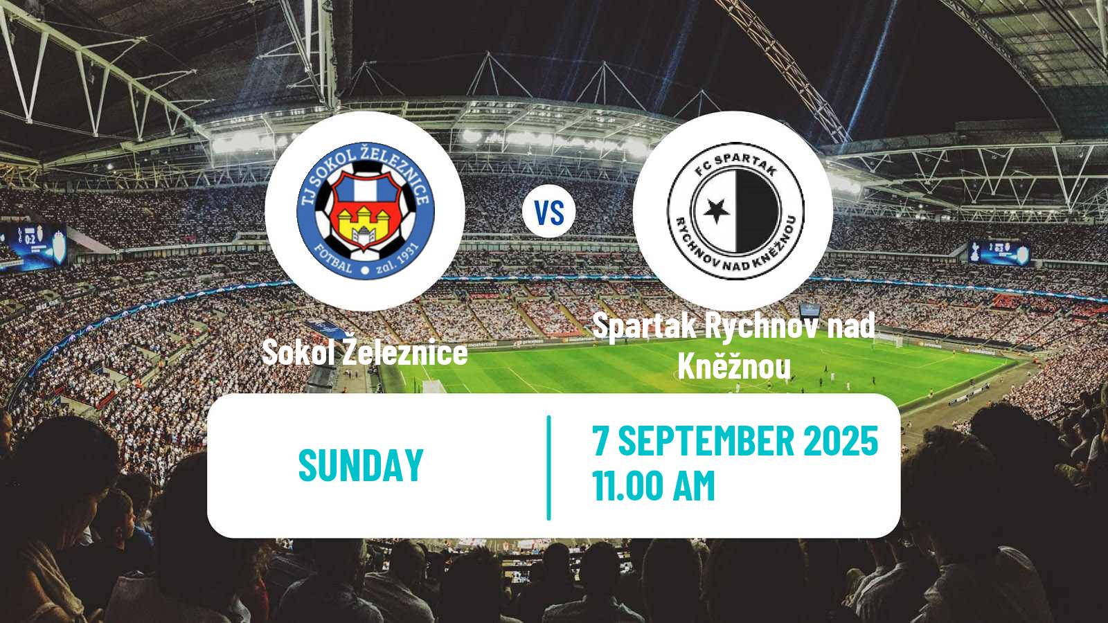 Football Czech Kralovehradecky KP Sokol Železnice - Spartak Rychnov nad Kněžnou