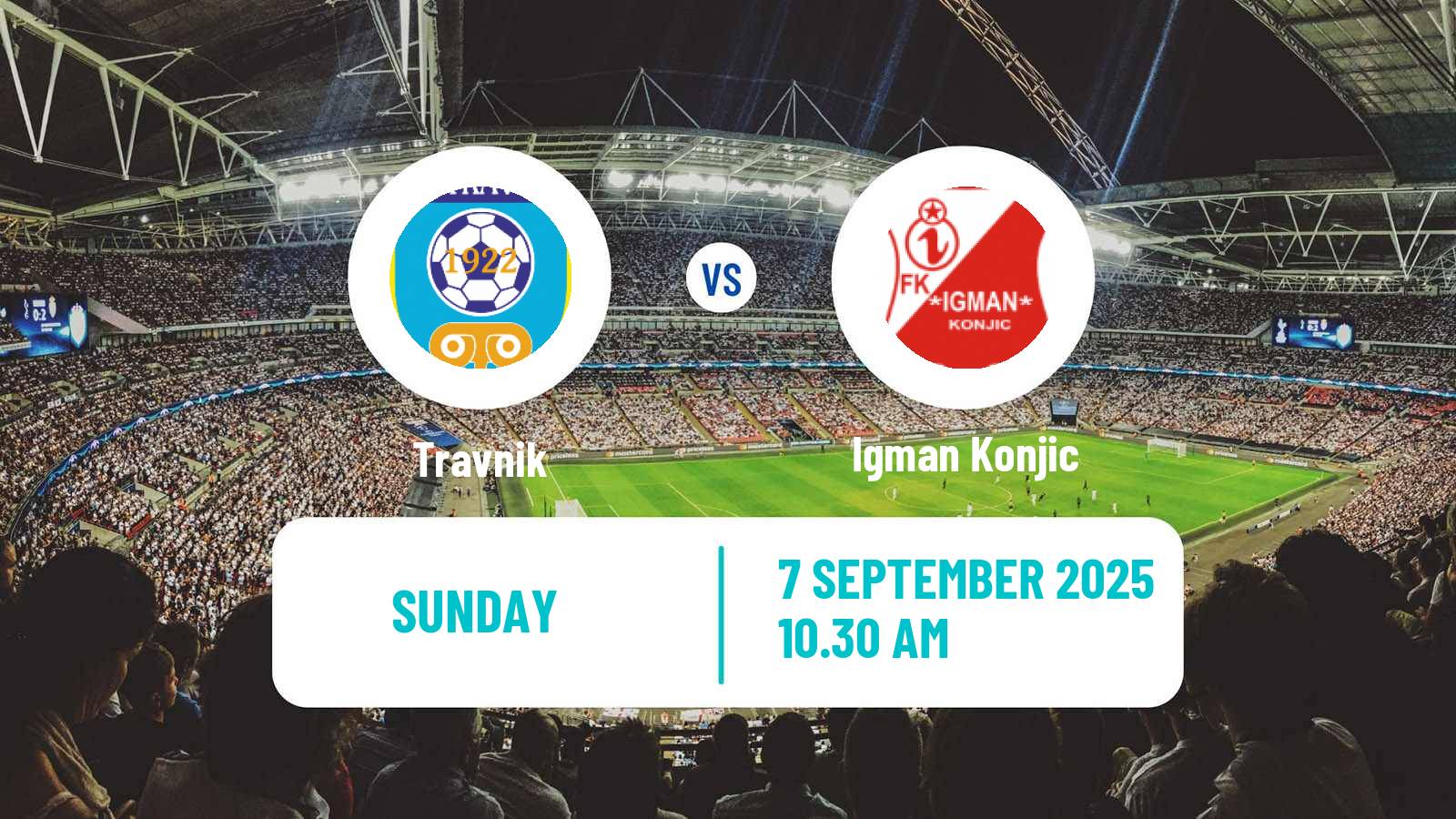 Football Bosnian Prva Liga FBiH Travnik - Igman Konjic