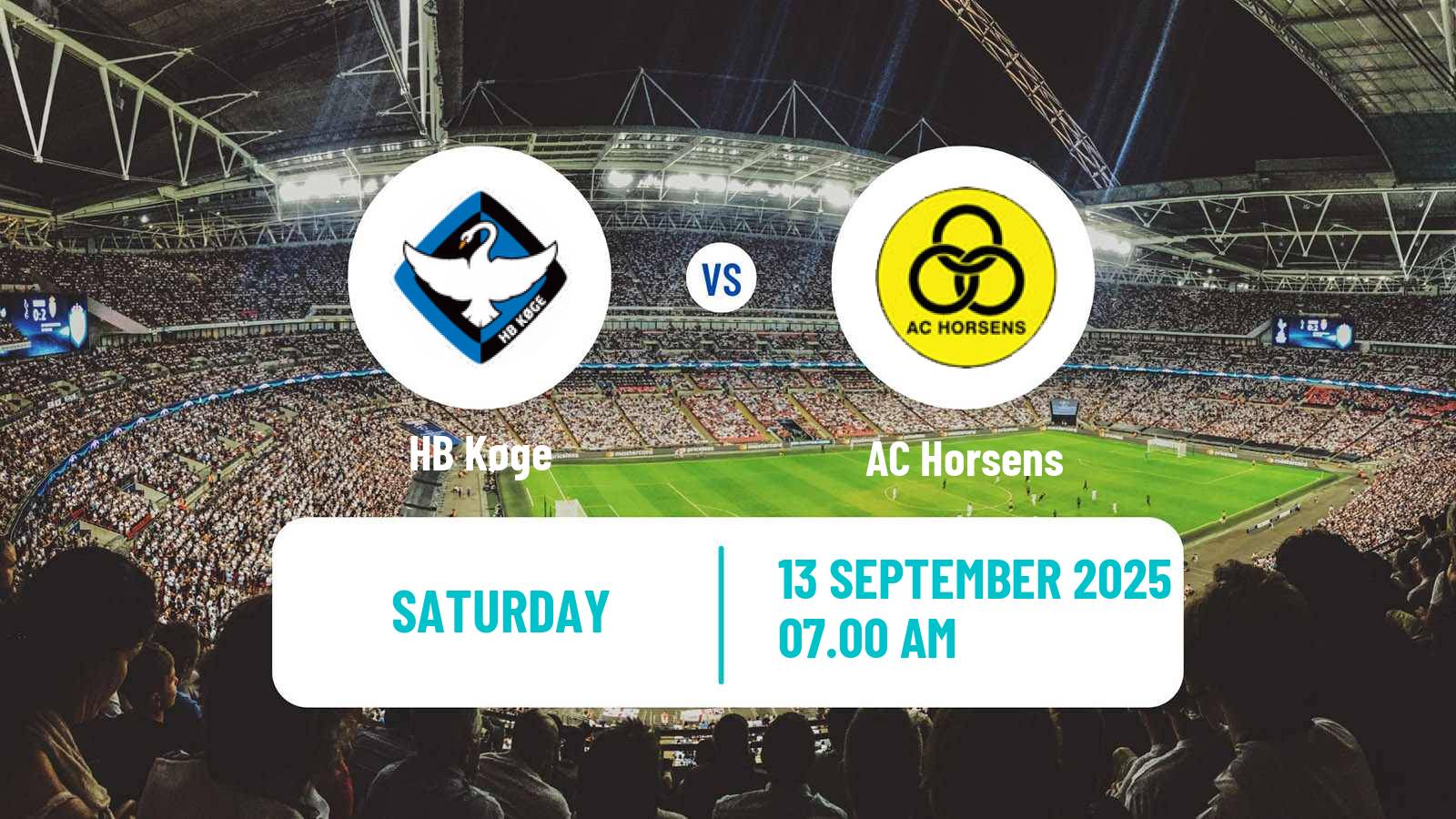 Football Danish 1 Division HB Køge - Horsens