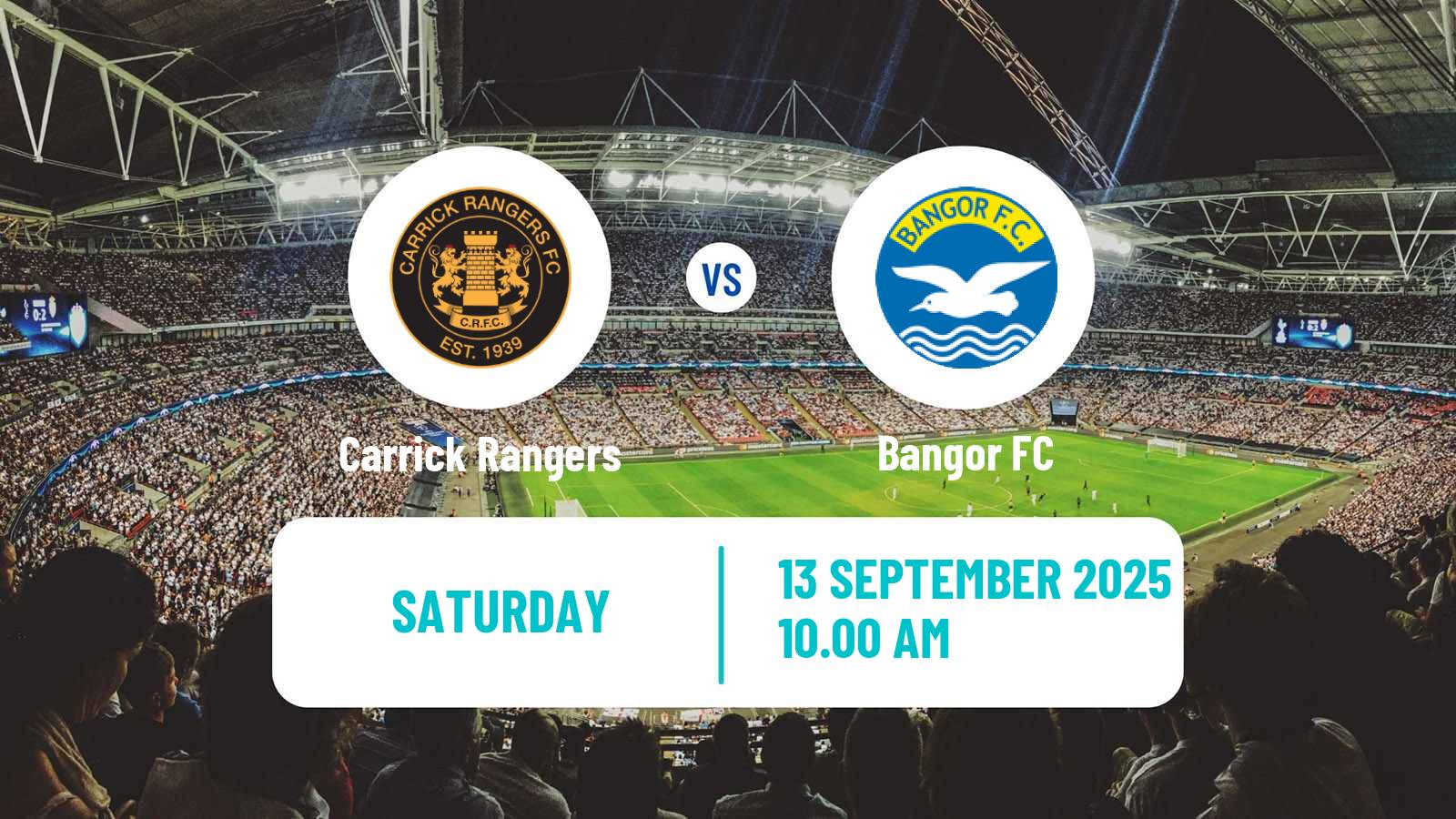 Football Northern Irish Premiership Carrick Rangers - Bangor