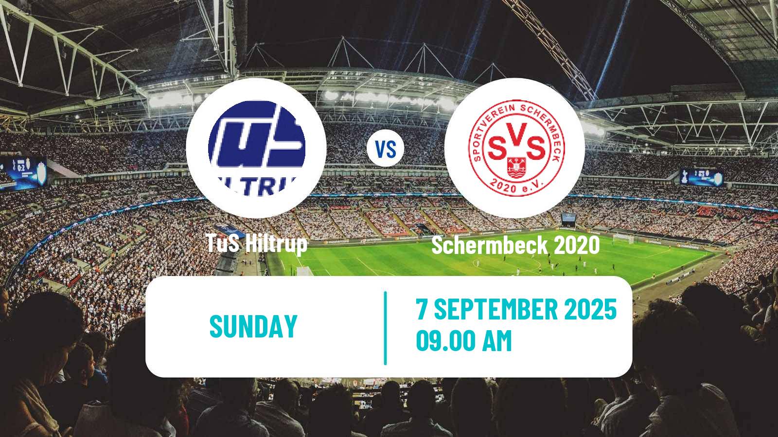 Football German Oberliga Westfalen Hiltrup - Schermbeck 2020