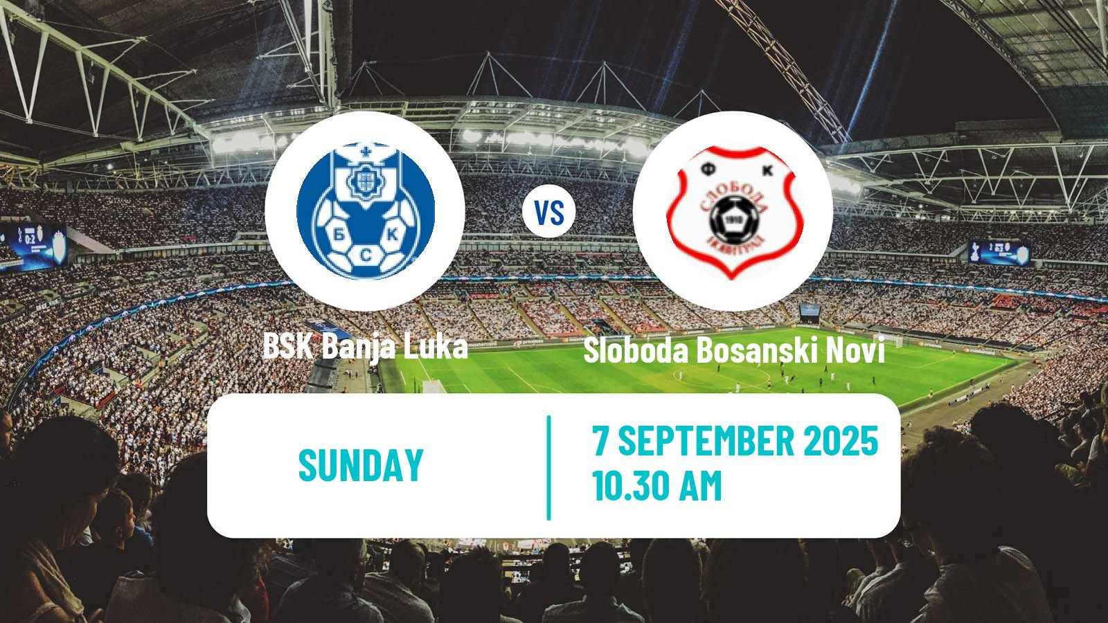 Football Bosnian Prva Liga RS BSK Banja Luka - Sloboda Bosanski Novi