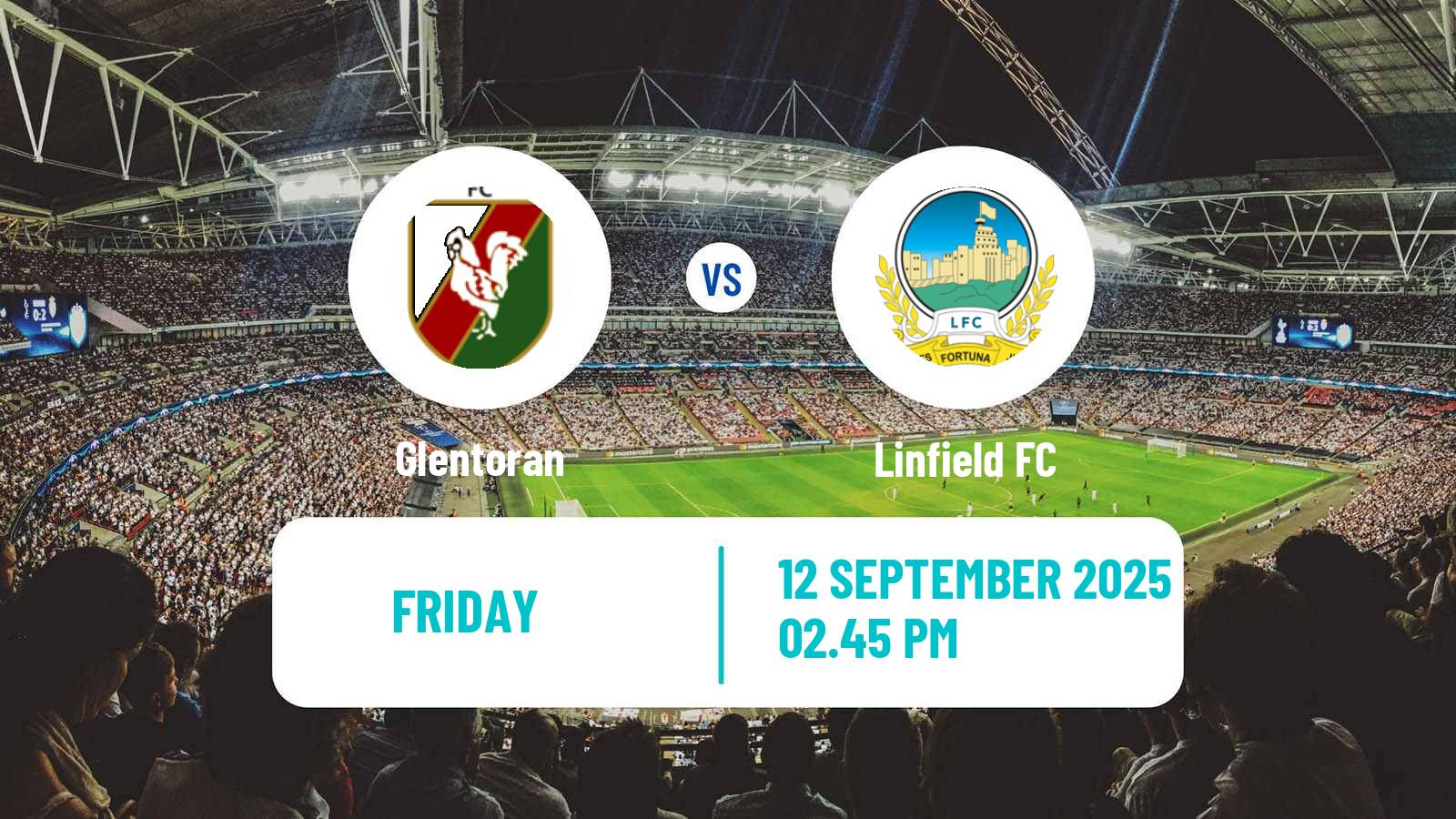 Football Northern Irish Premiership Glentoran - Linfield