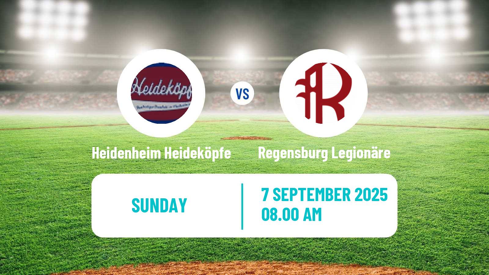 Baseball German Bundesliga Baseball Heidenheim Heideköpfe - Regensburg Legionäre