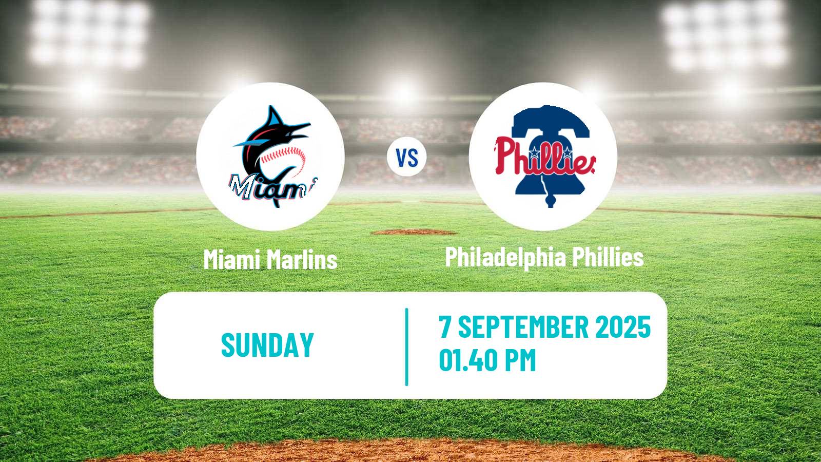 Baseball MLB Miami Marlins - Philadelphia Phillies