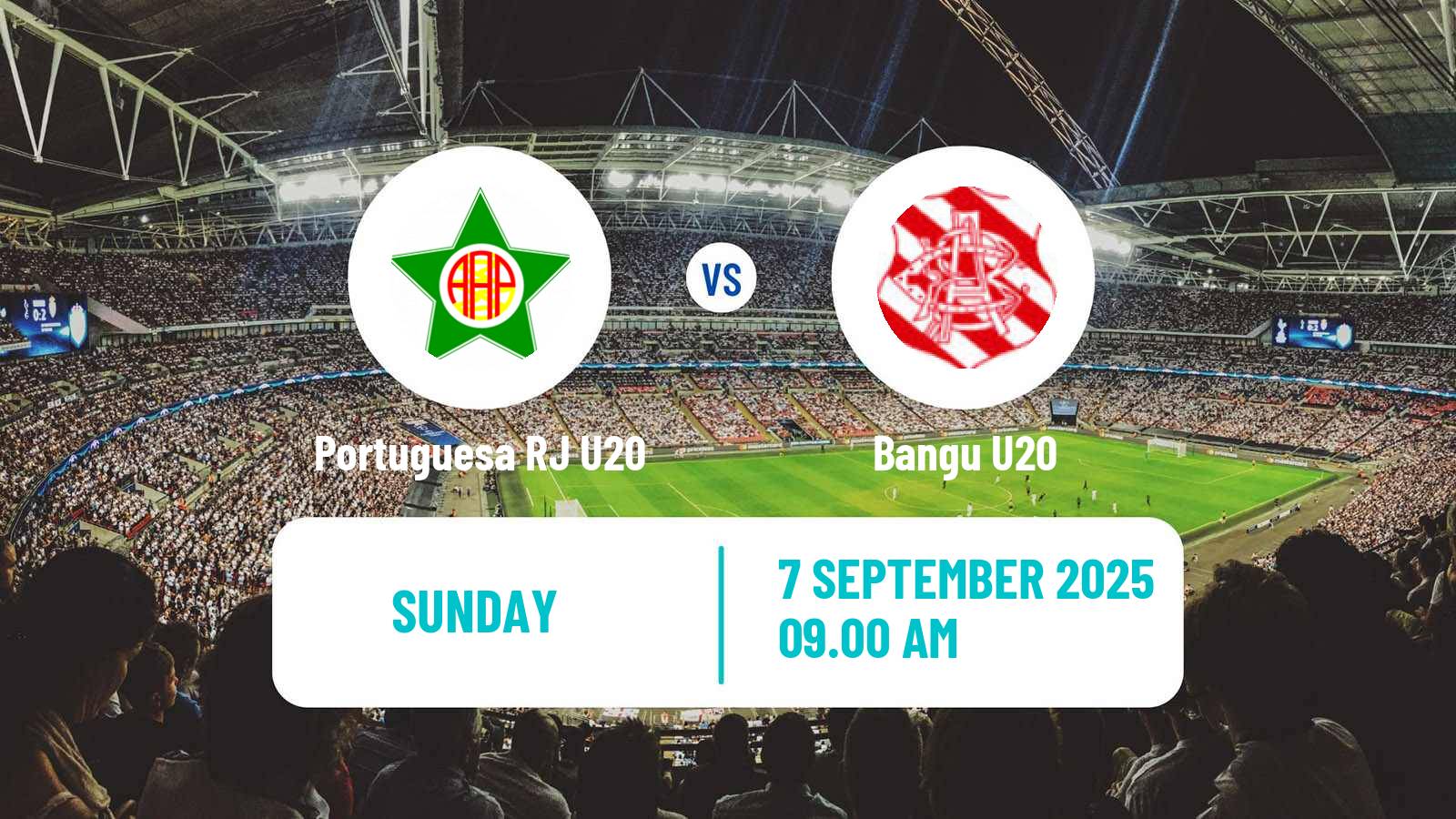 Football Brazilian Carioca U20 Portuguesa RJ U20 - Bangu U20