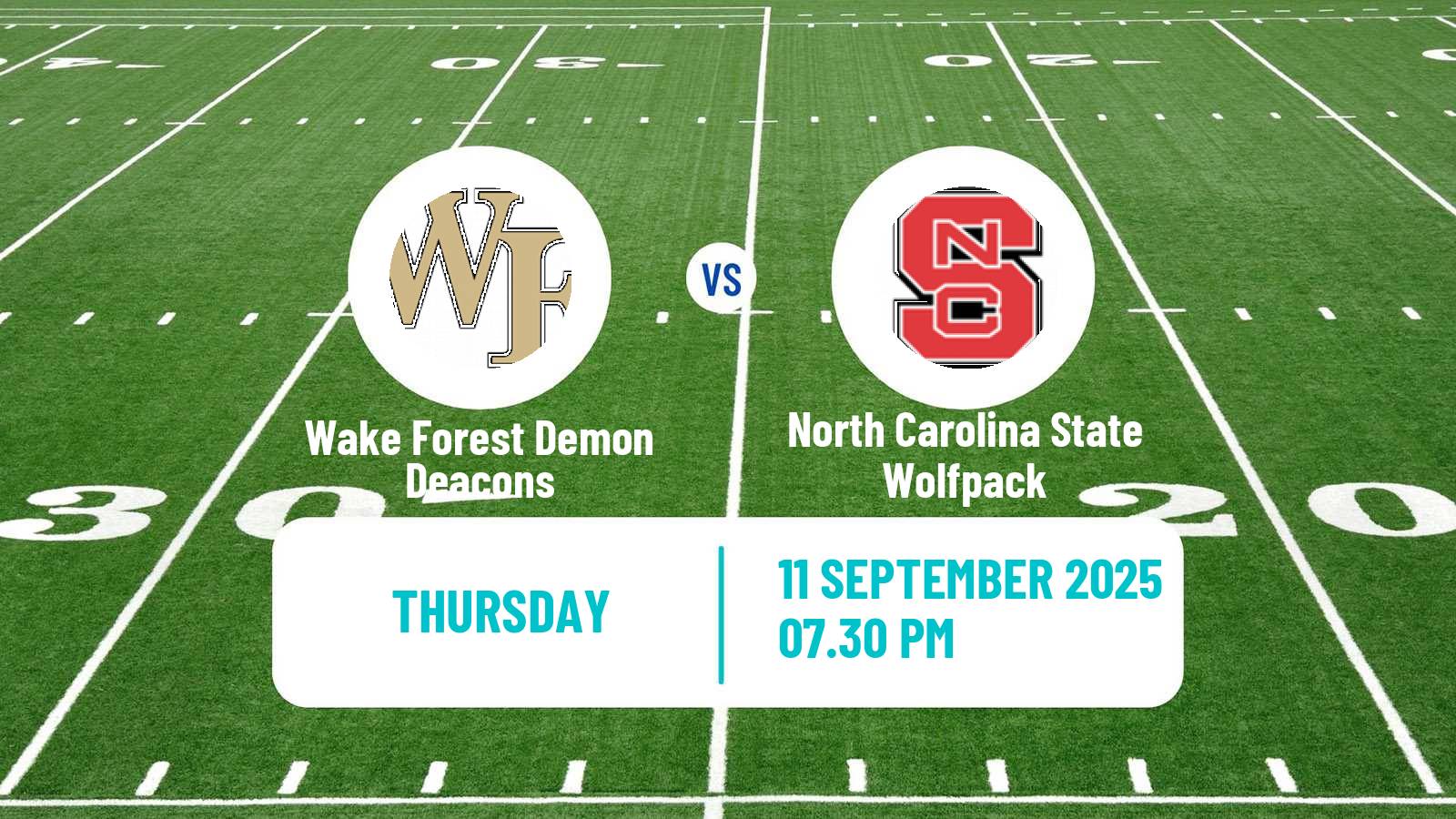 American football NCAA College Football Wake Forest Demon Deacons - North Carolina State Wolfpack